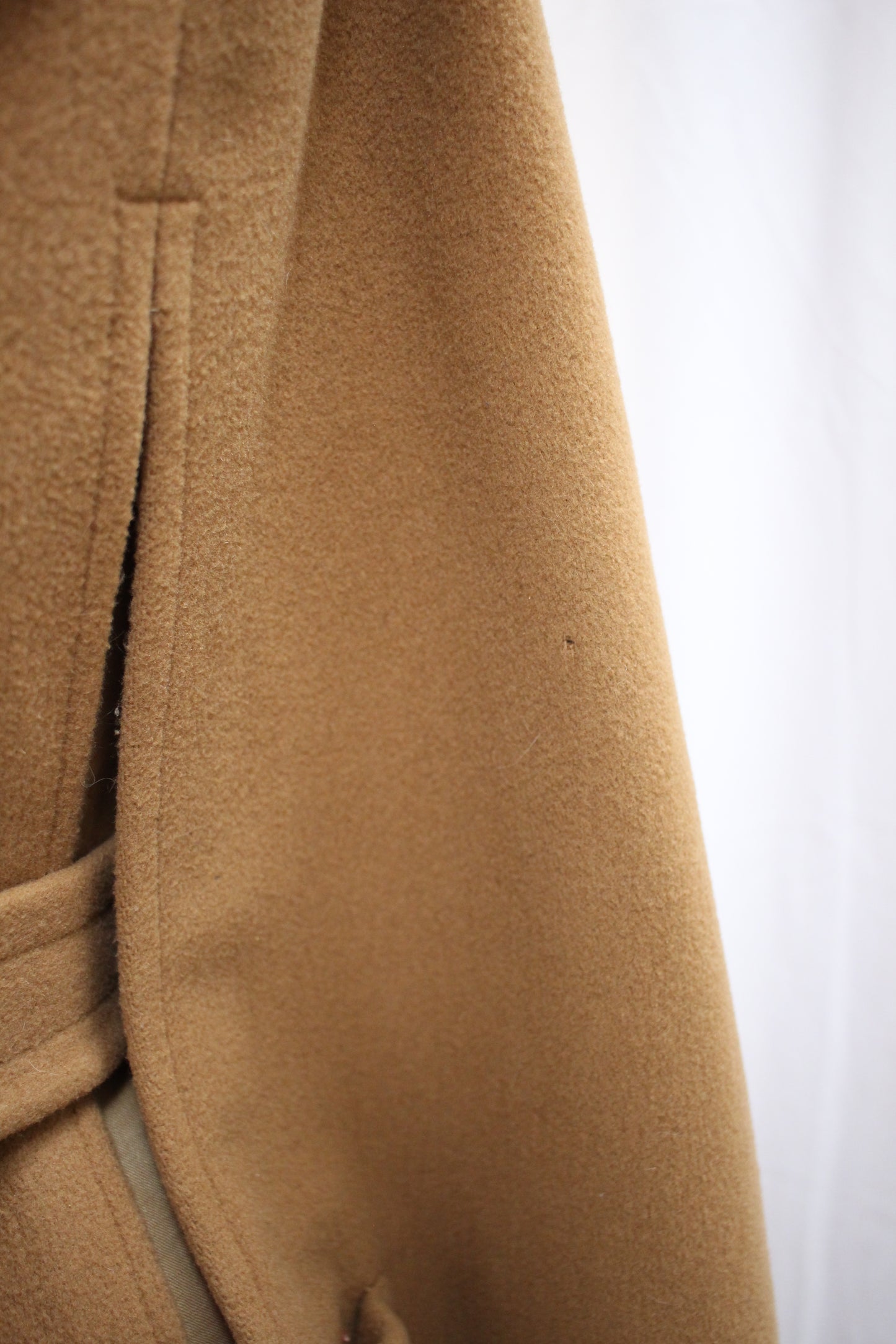 1960s Camel Cashmere Wool Blend Cape with Belt