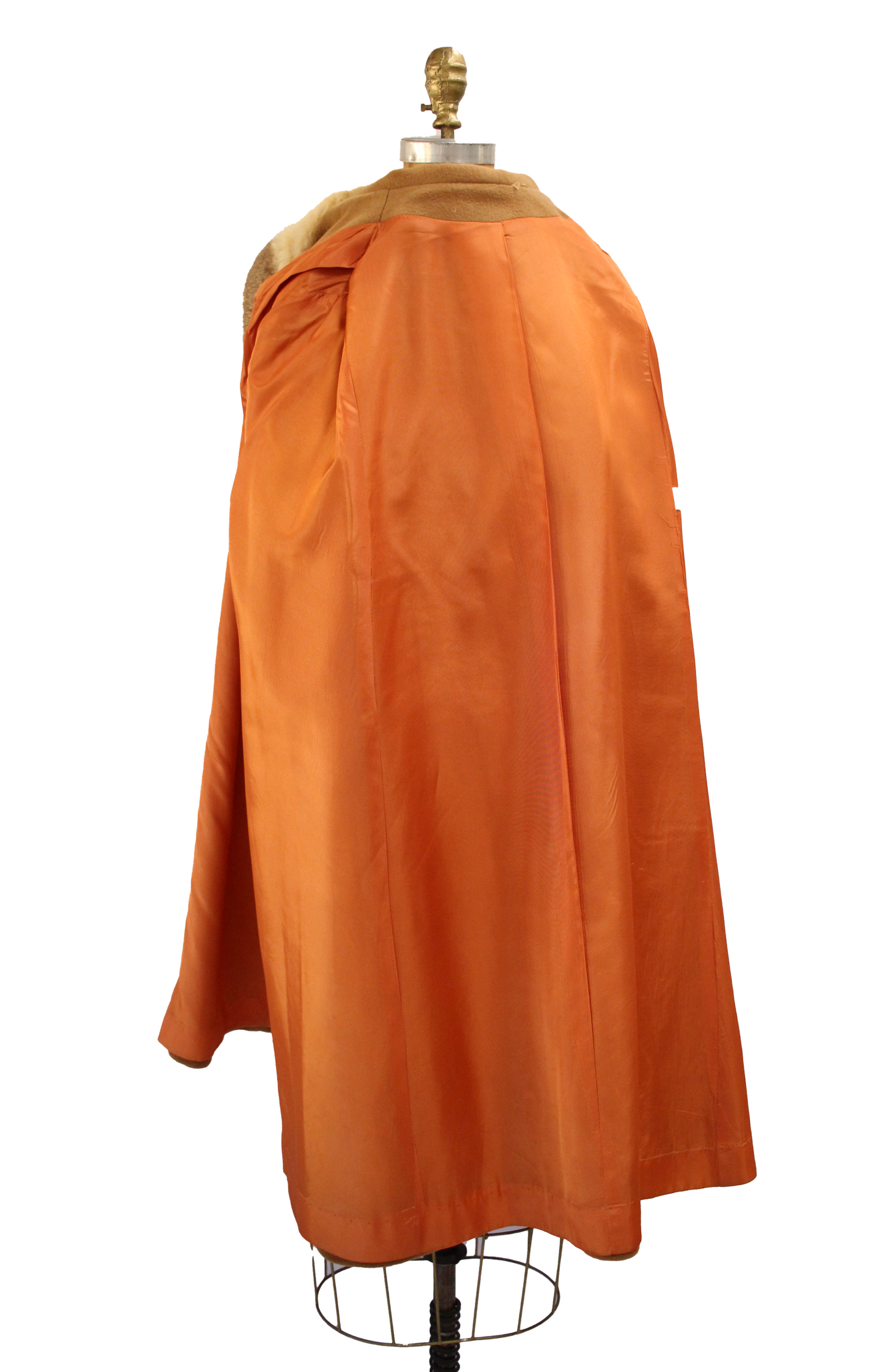 1960s Camel Cashmere Wool Blend Cape with Belt