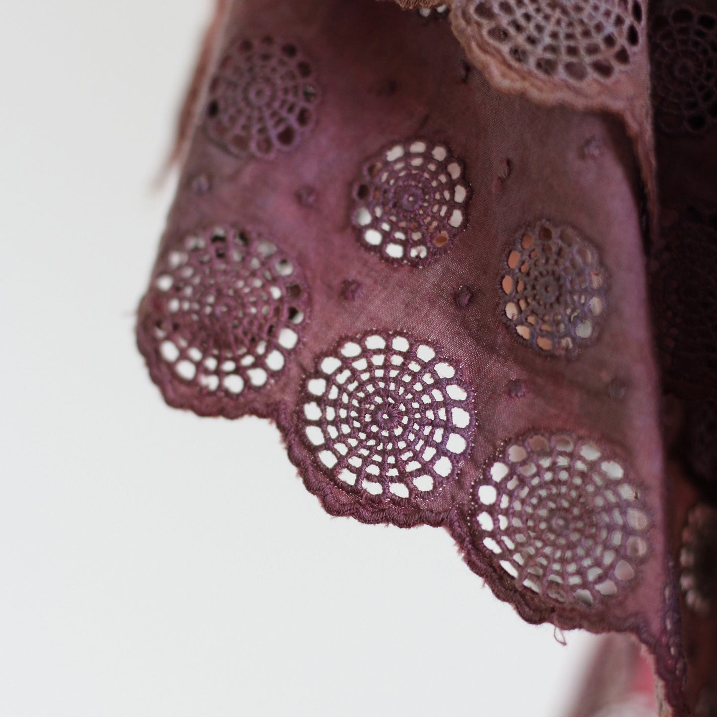 Vintage 1910's Edwardian Tie-Dye Cotton Lace Blouse