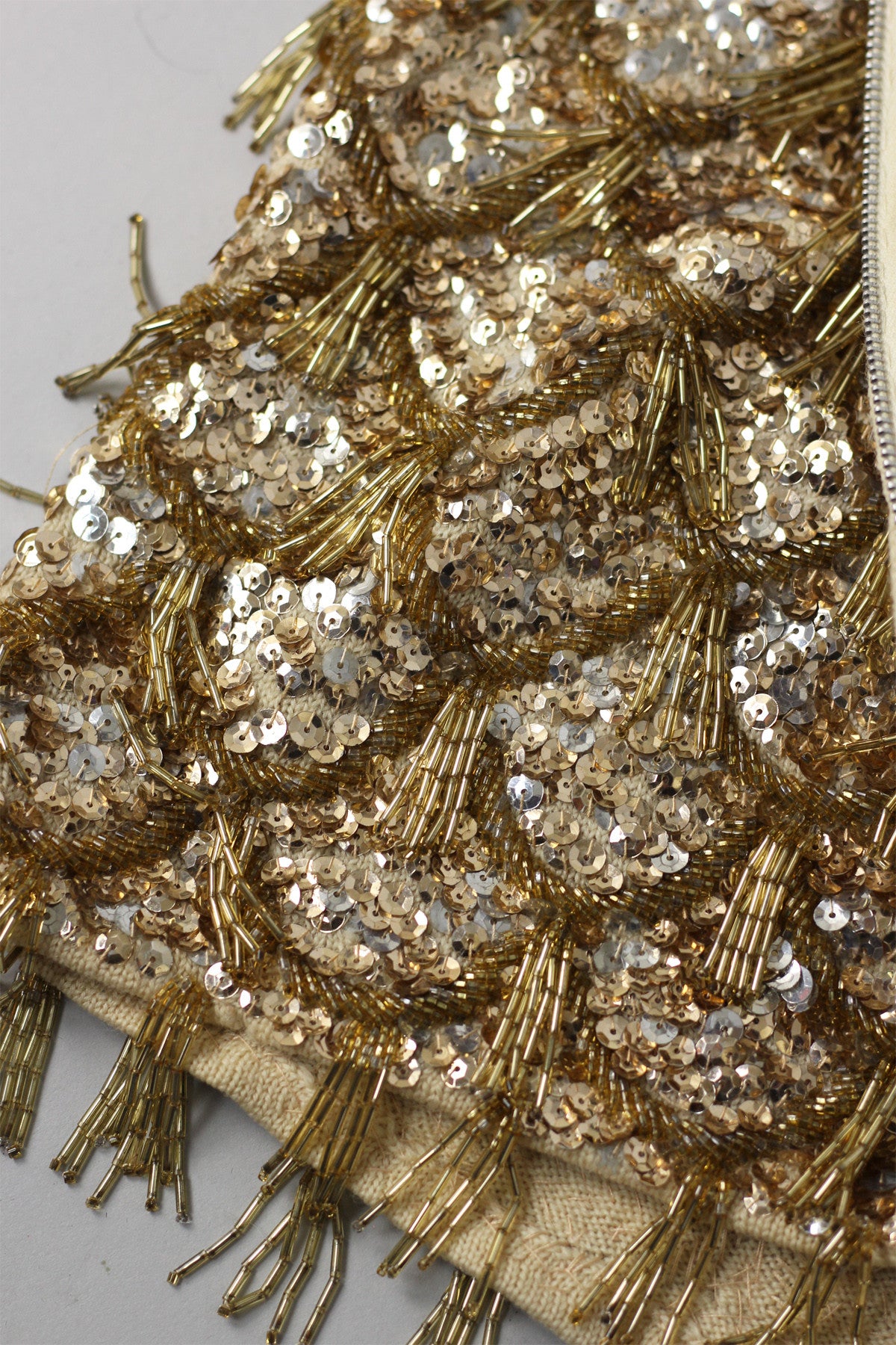 Supreme 1960s Gold Sequin Hand Beaded Top