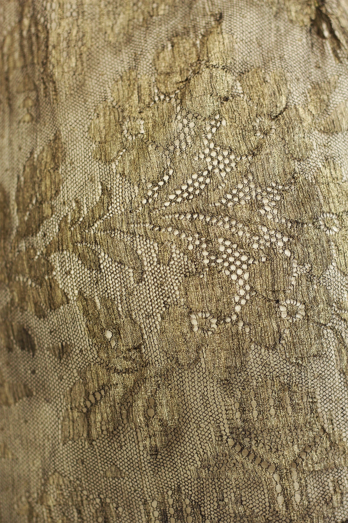 Rare 1920s Egyptian Revival Gold Metallic Lace and Lamé Dress