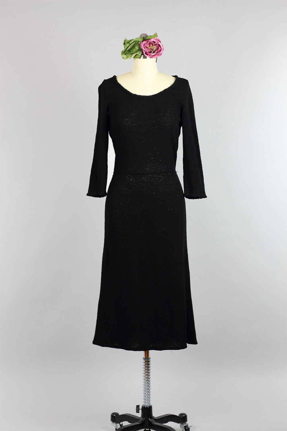 Elegant 1930s Wool Knit Dress Muse Elegant 1930s Wool Knit Dress Muse
