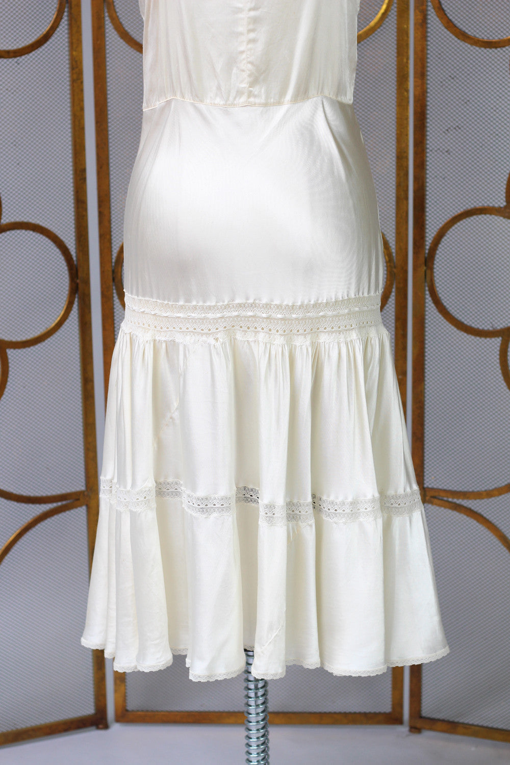 Rare 1930s Liquid Silk Lingerie Slip Dress