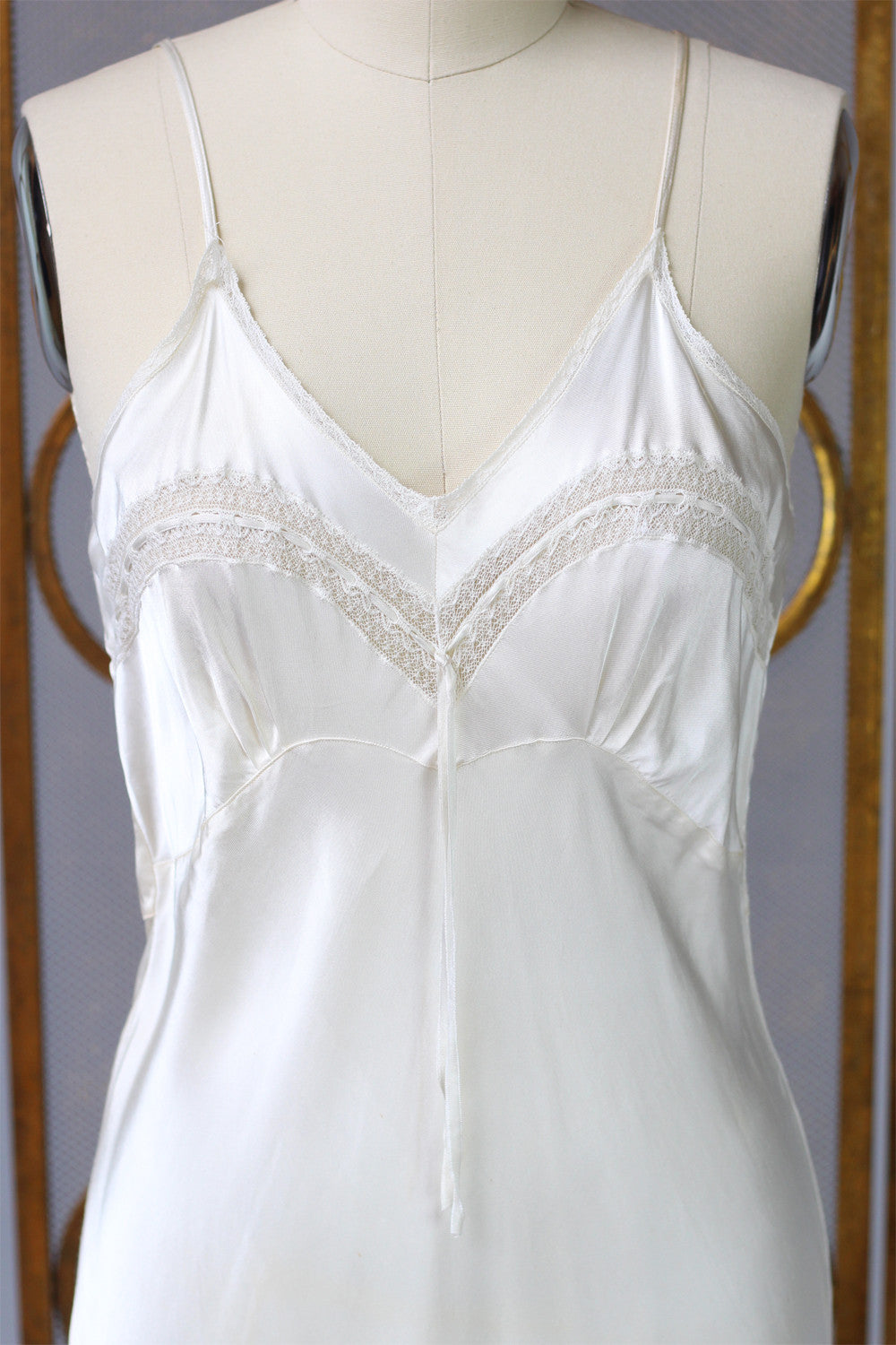 Rare 1930s Liquid Silk Lingerie Slip Dress