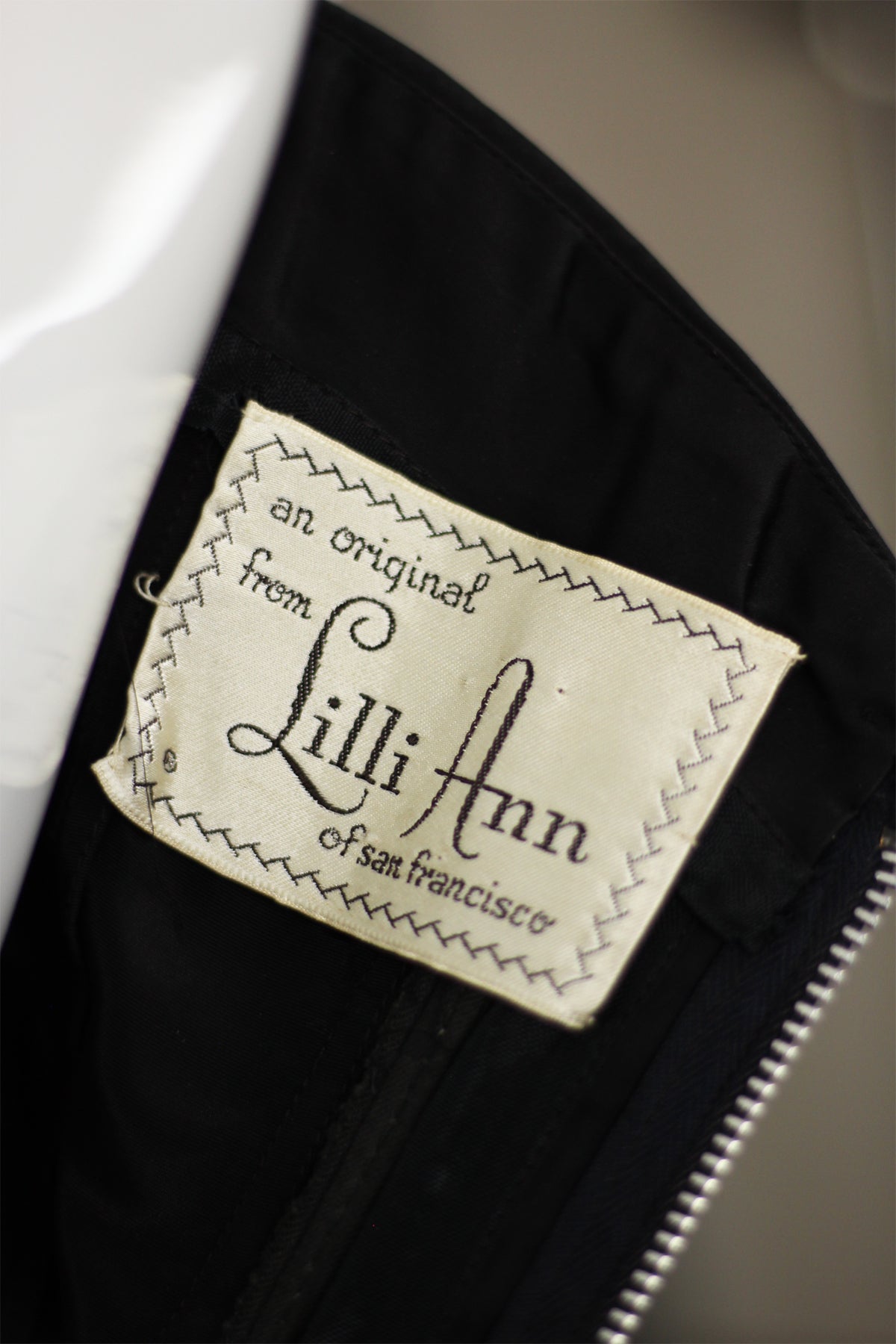 RESERVED For Tammara- Rare 1950s Lilli Ann Black Satin Halter Dress