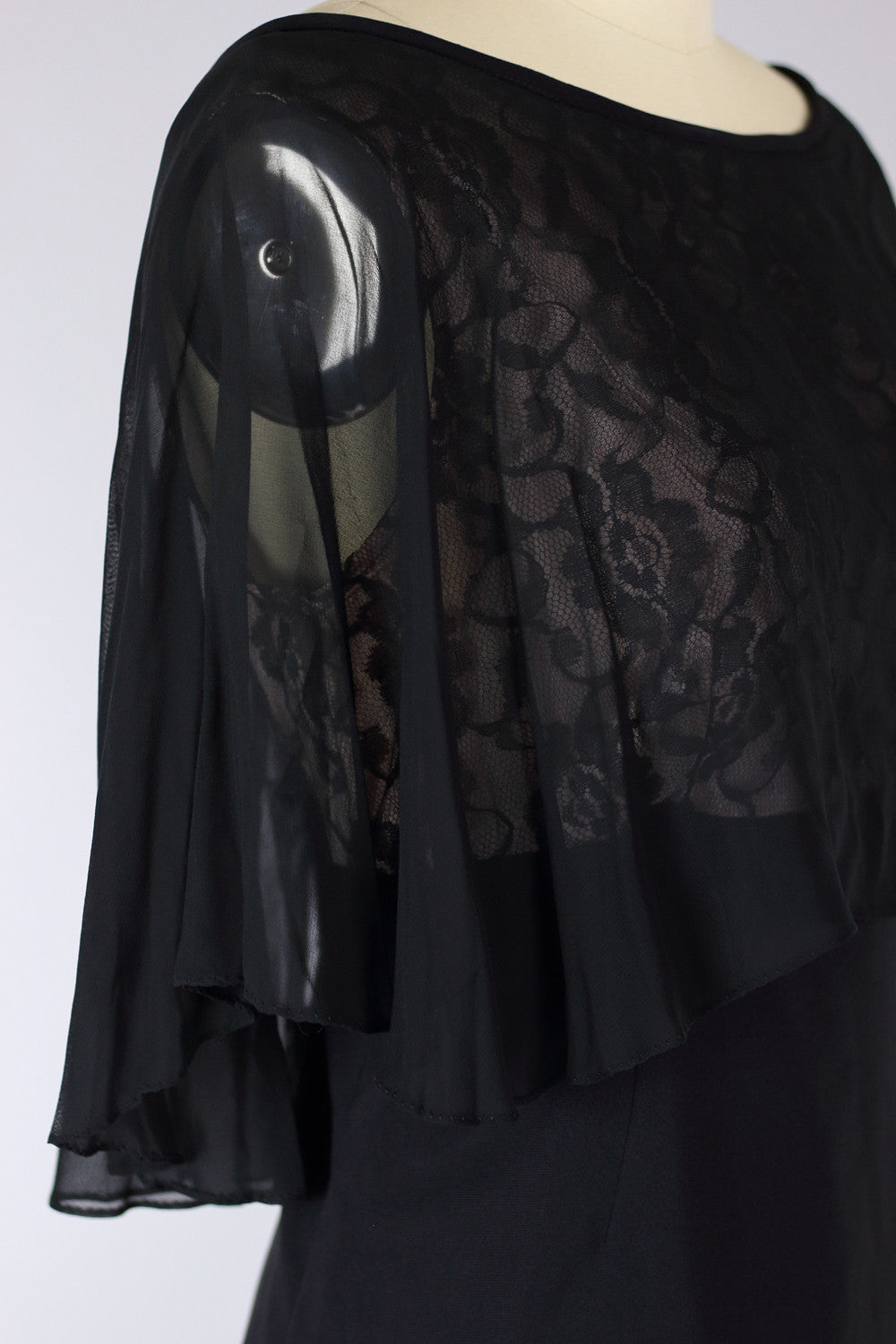 Layered Chiffon 1960s Cocktail Dress