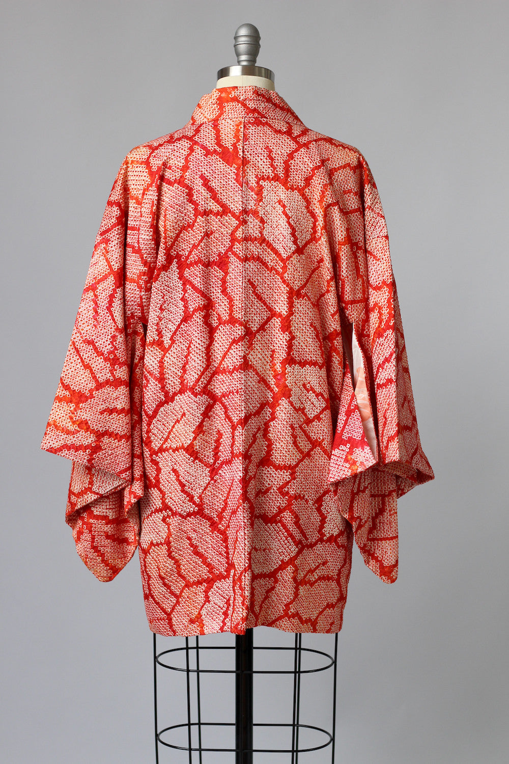 Vintage Shibori Print Japanese Silk Kimono Jacket