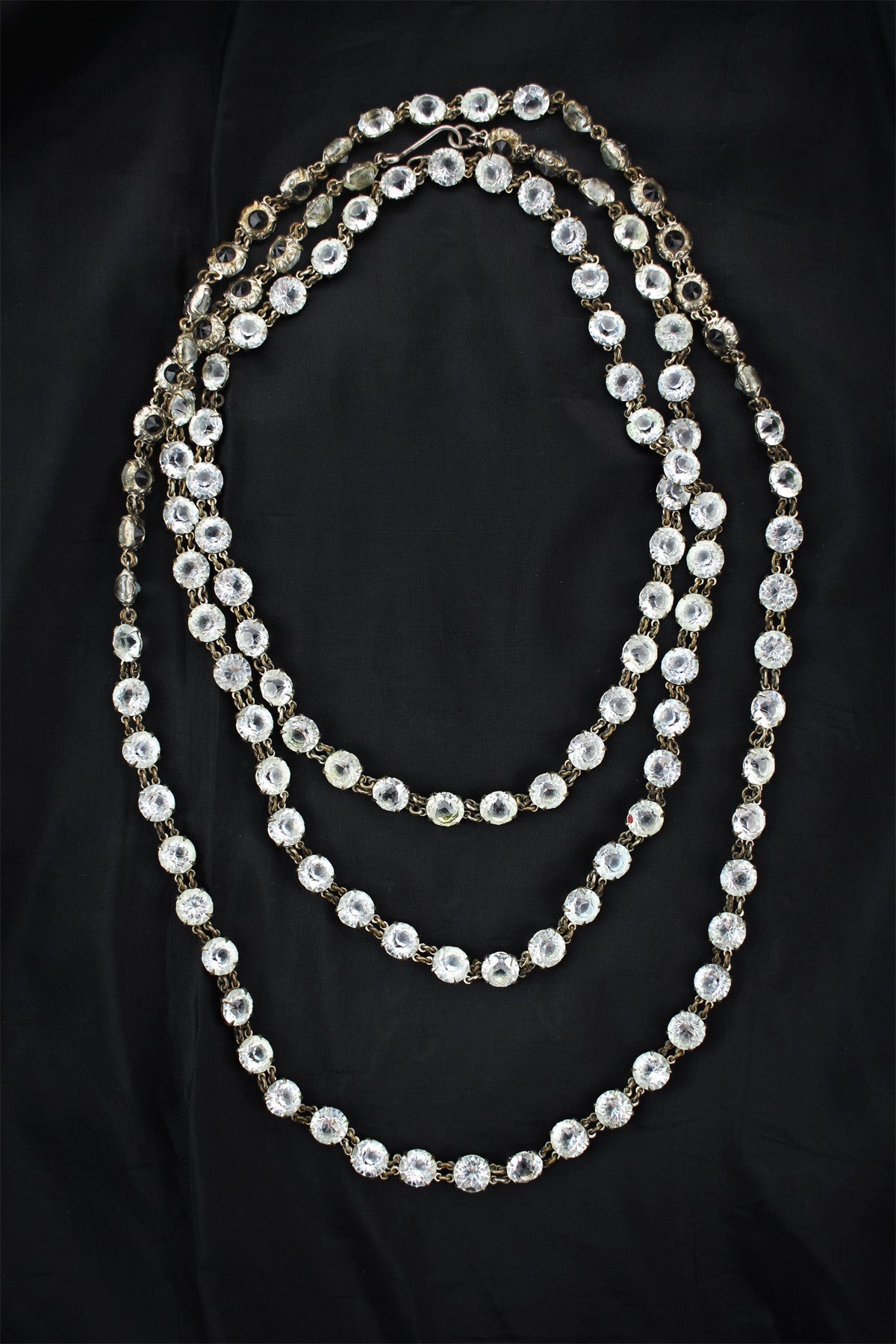 1920s Flapper Long Diamond Glass Crystal Paste Sautoir Necklace – Muse