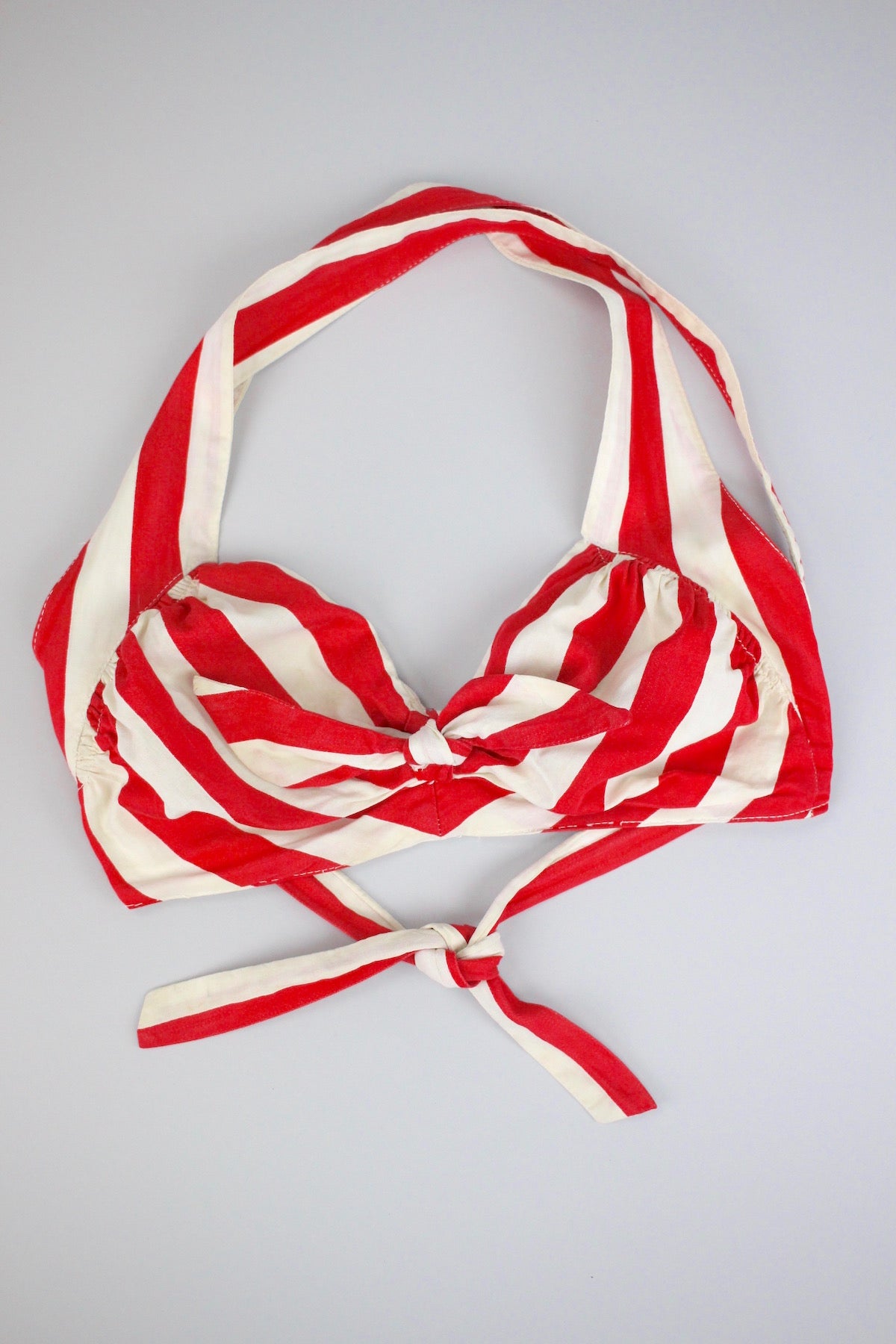 Rare 1940s Cole of California Red Striped Swimsuit