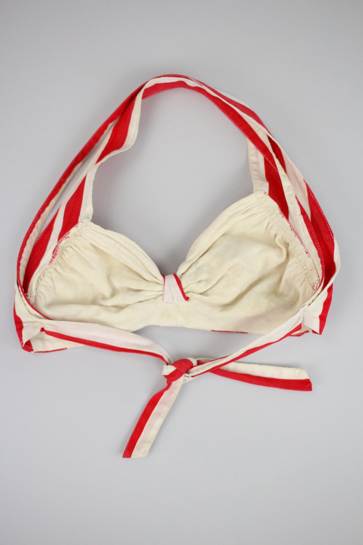 Rare 1940s Cole of California Red Striped Swimsuit