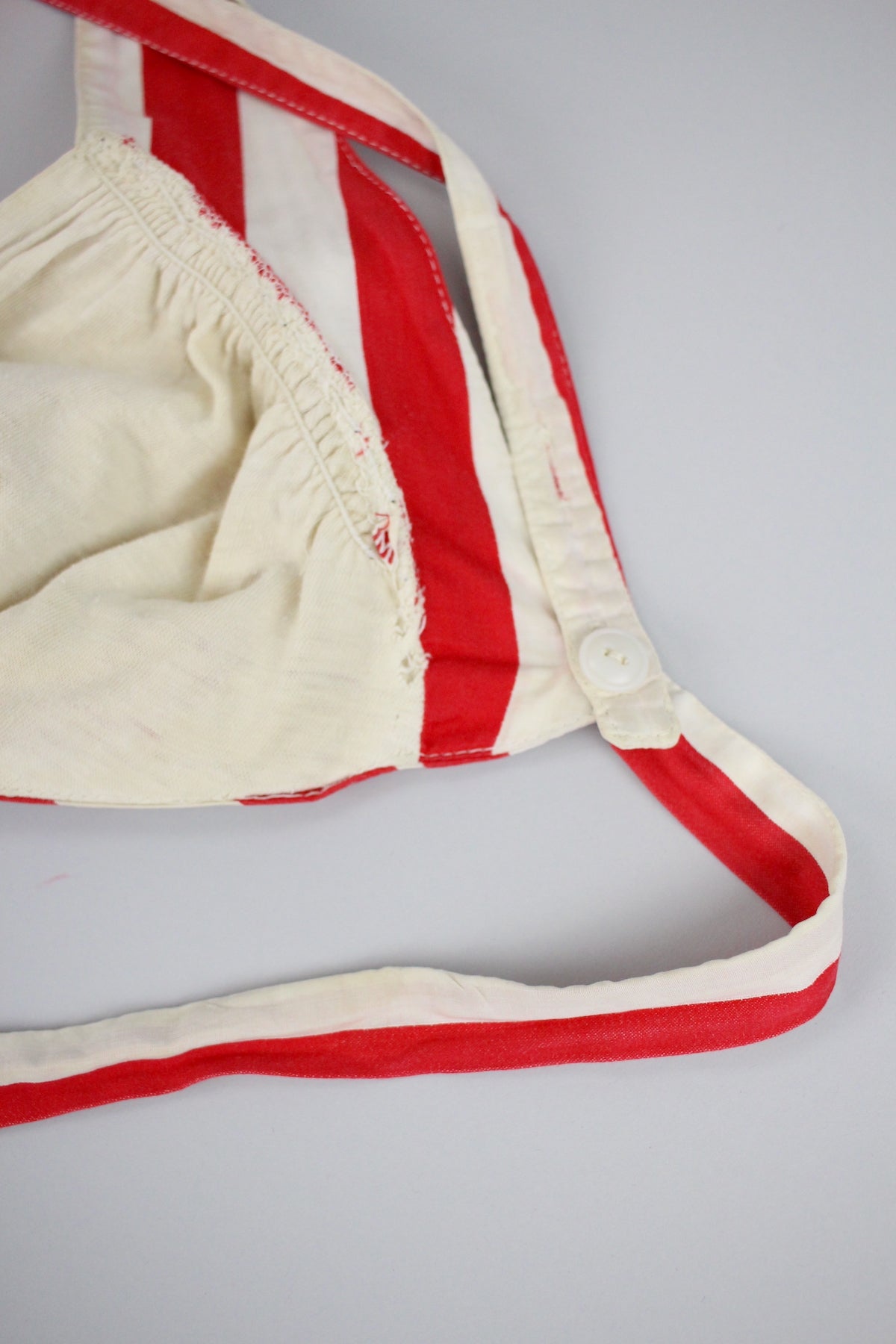 Rare 1940s Cole of California Red Striped Swimsuit
