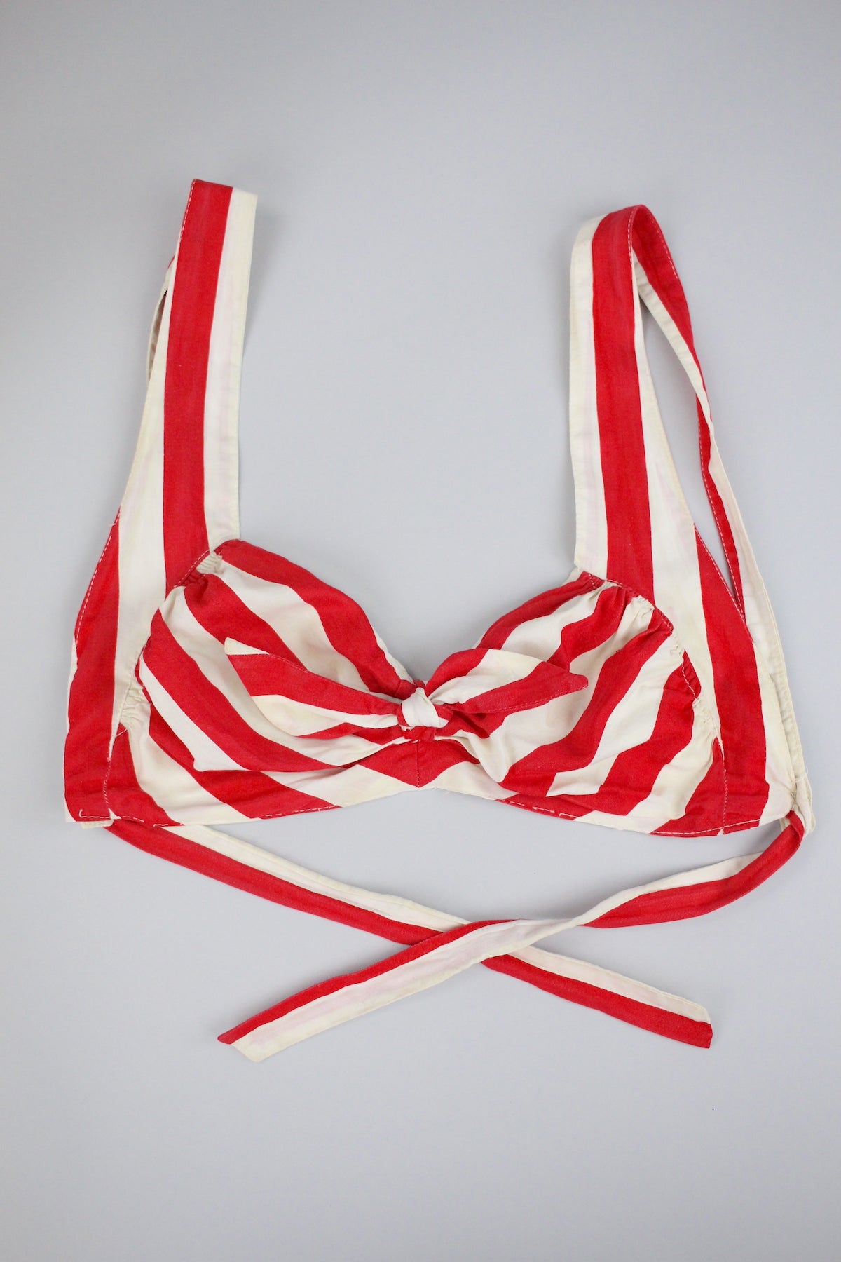 Rare 1940s Cole of California Red Striped Swimsuit