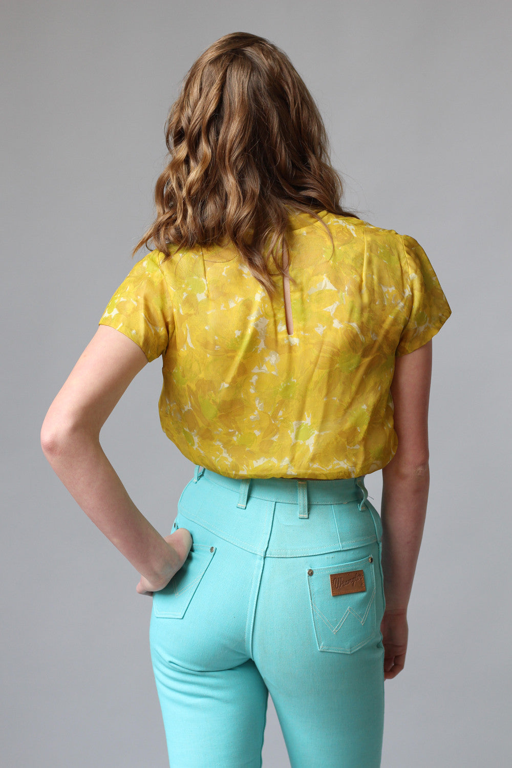 1960s Deadstock Wrangler High Waisted Cropped Skinny Jeans