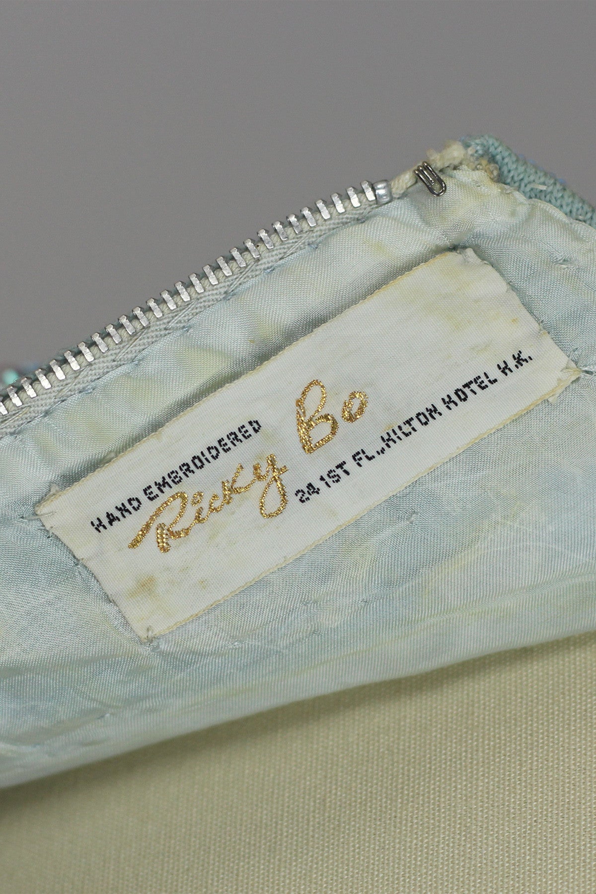 Blue Chandelieu 1950s Beaded Top