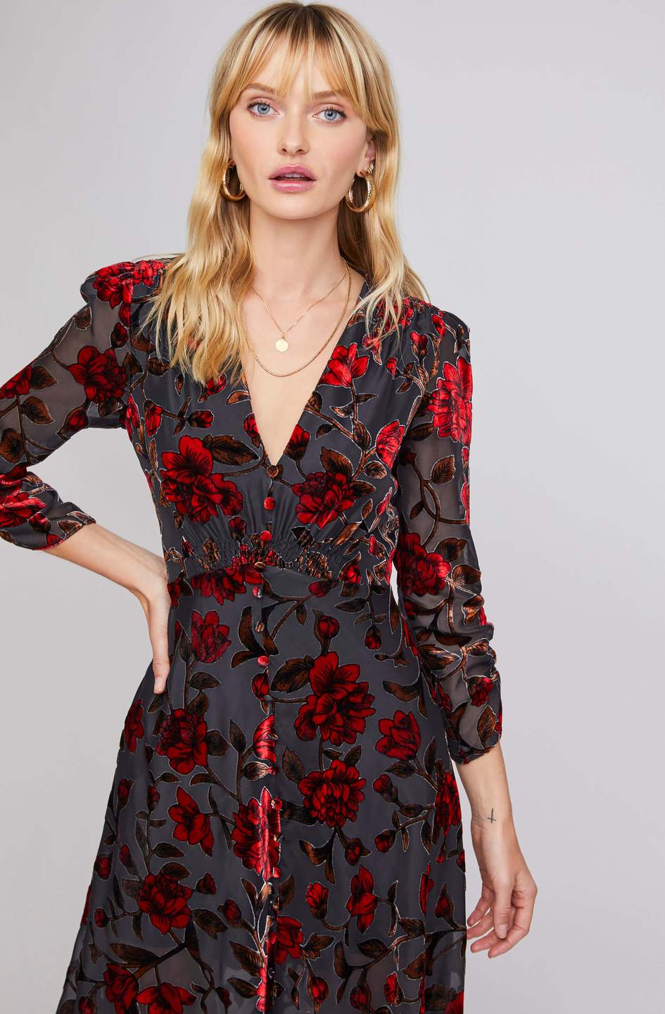 Jalisca Dress in Red Velvet