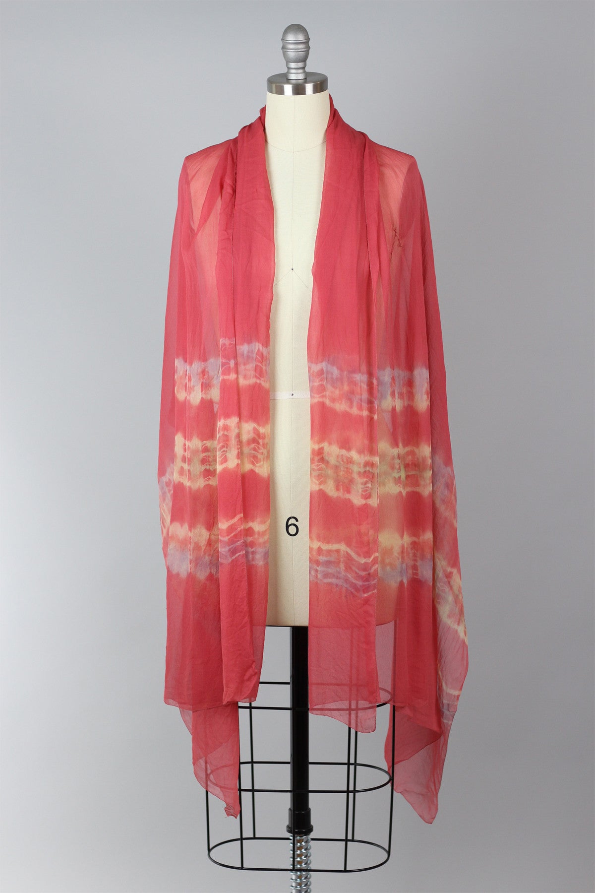 Rare Antique Chinese Pure Silk Hand Painted Shawl