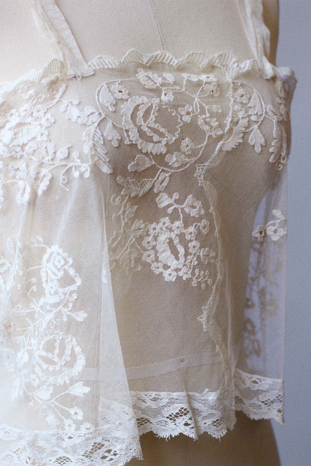 Antique 1890s-1910s Edwardian Princess Lace Top by Bonnie Strauss