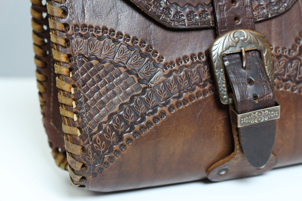 The Third Eye Antique Stamped Leather Bag