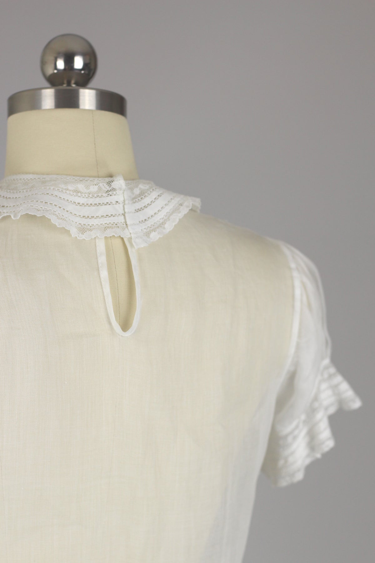 1950s Hand Stitched Cotton Blouse