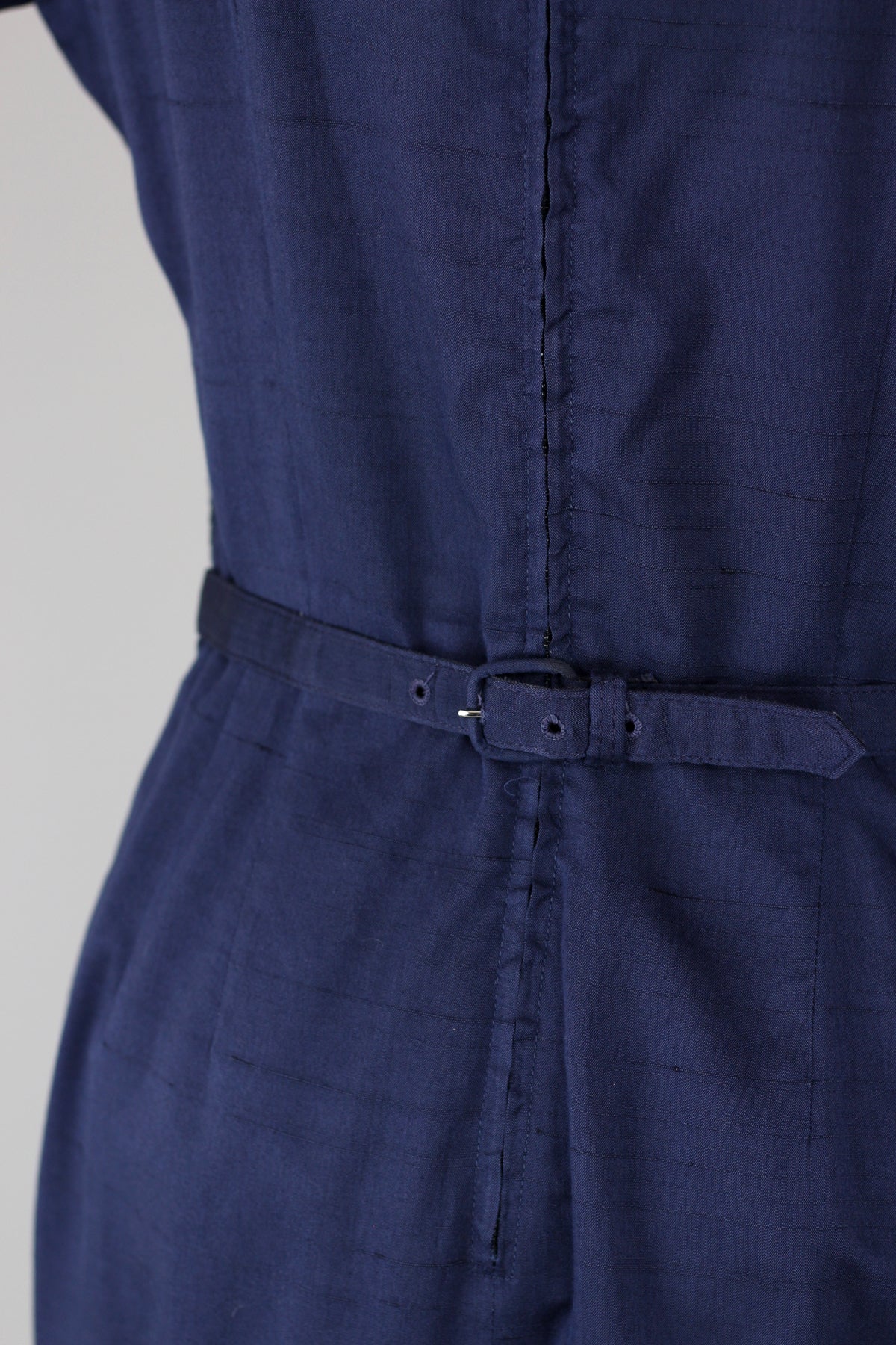 Late 1950s Gracette Polka Dot Pleated Waist Day Dress