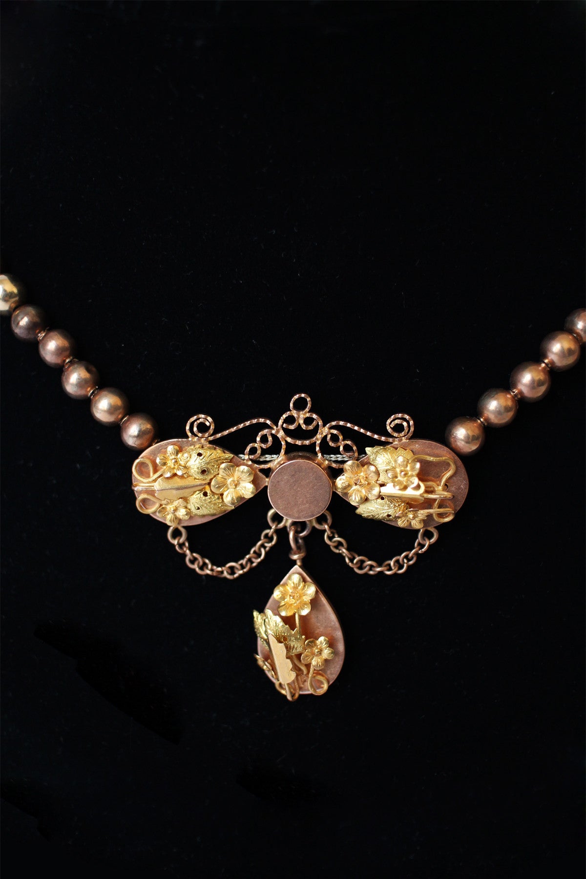 Antique 1900s-1920s 14K Gold Mexican Necklace