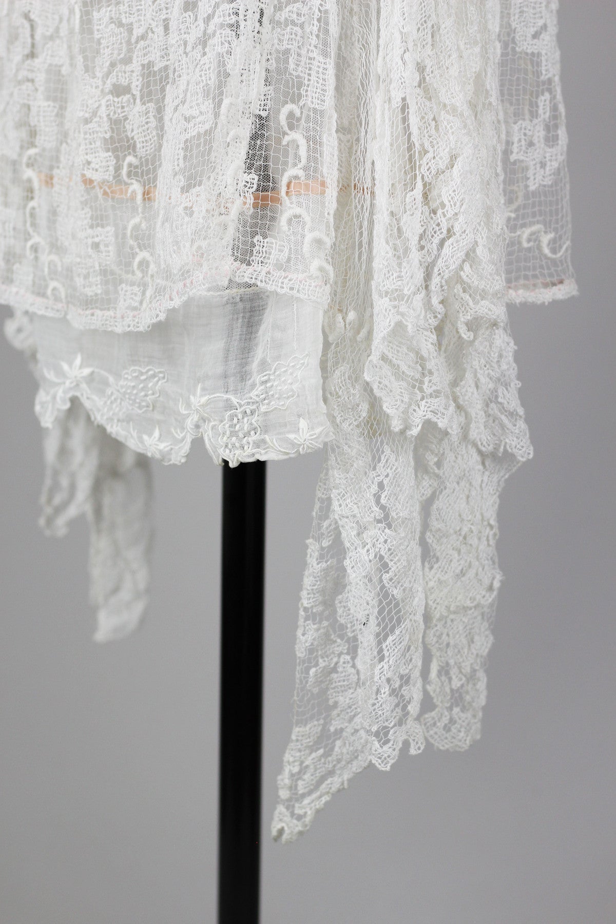 Stunning 1920s Asymmetrical Lace Tea Dress Gatsby Summer Afternoon