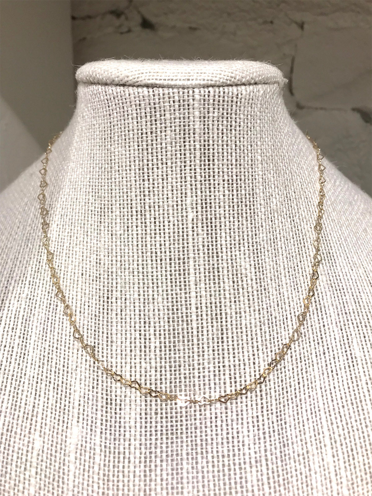 Delicate Gold Heart Chain Necklace