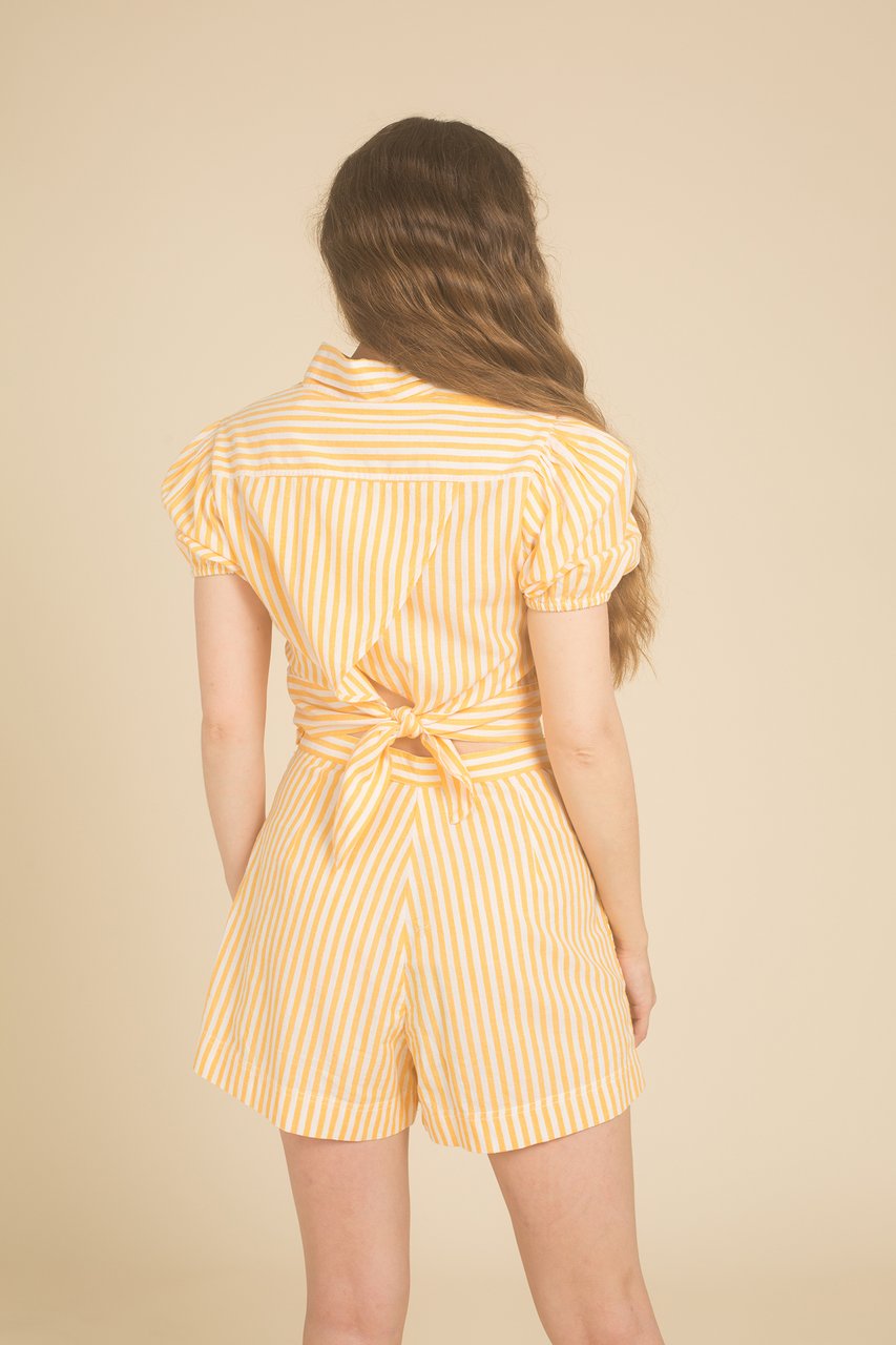 Ghost Blouse - Yellow Stripe