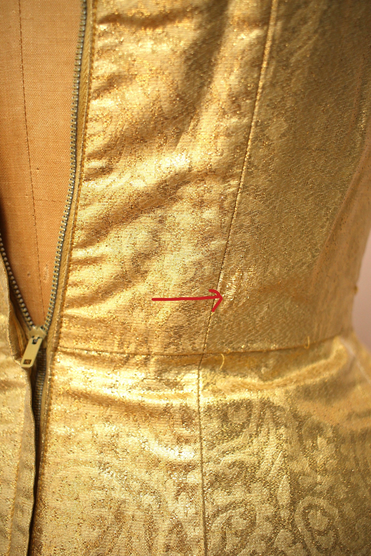 The Jayne | Vintage Gold Lamé Party Dress