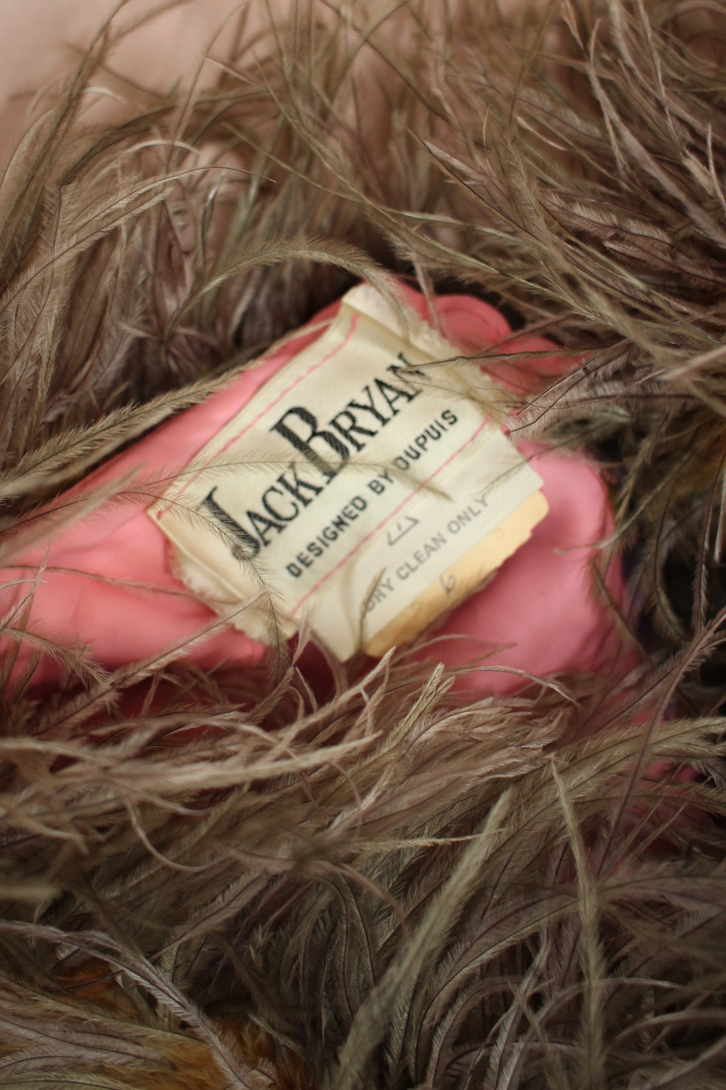 Jack Bryan Ostrich Feather Dress