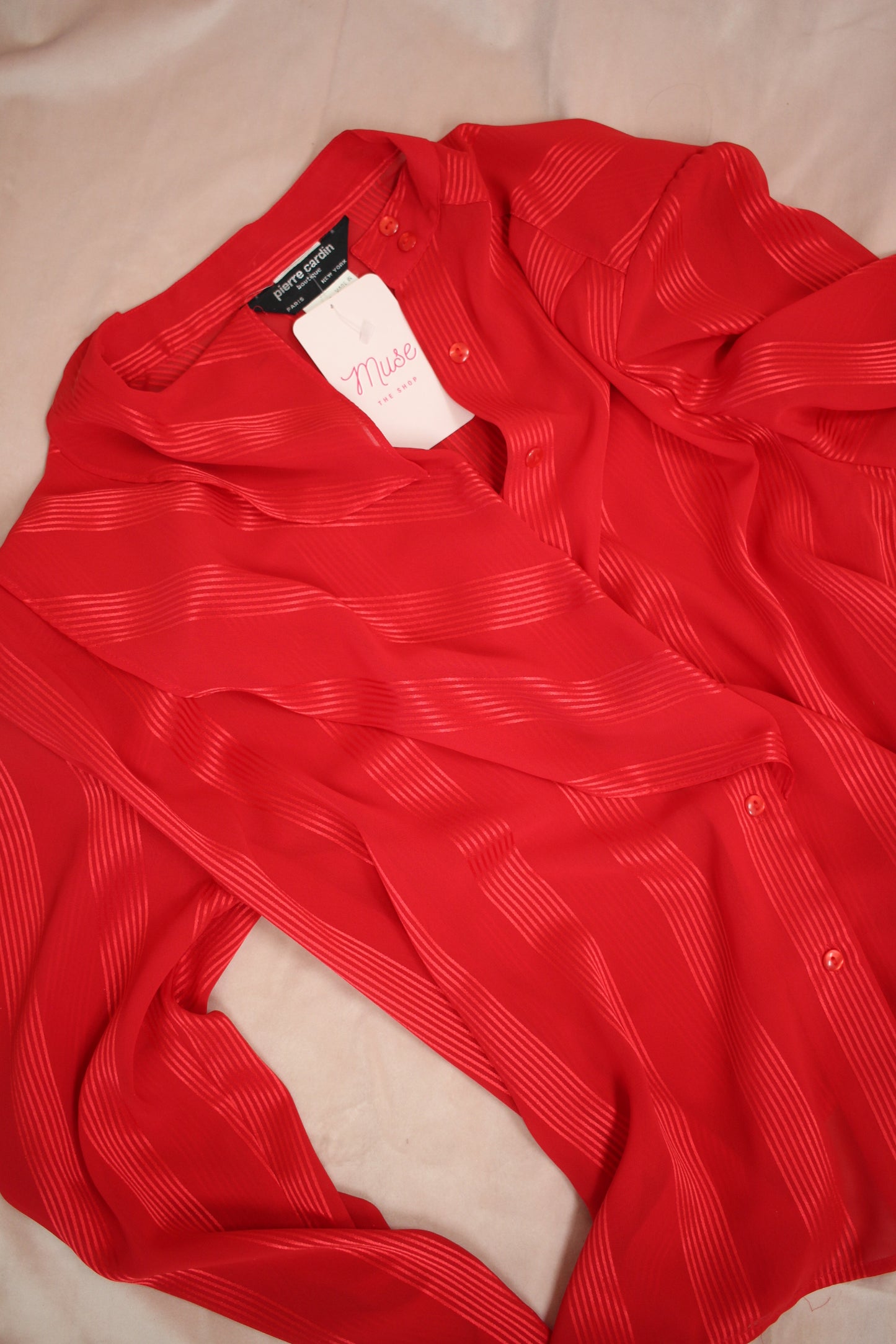 Pierre Cardin Red Blouse