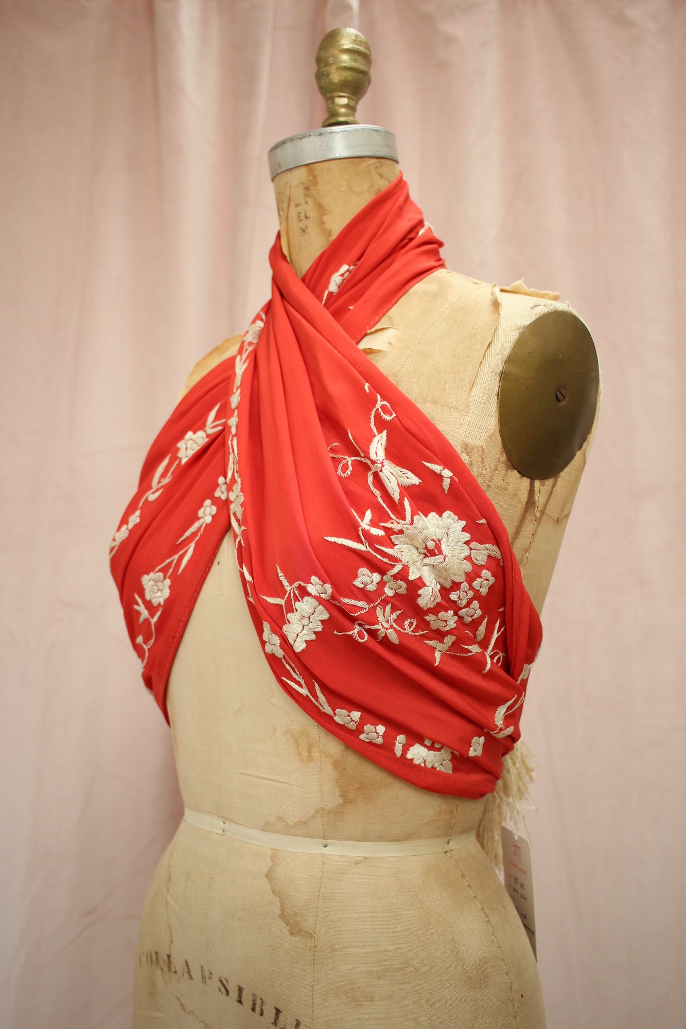 1920s Embroidered Shawl