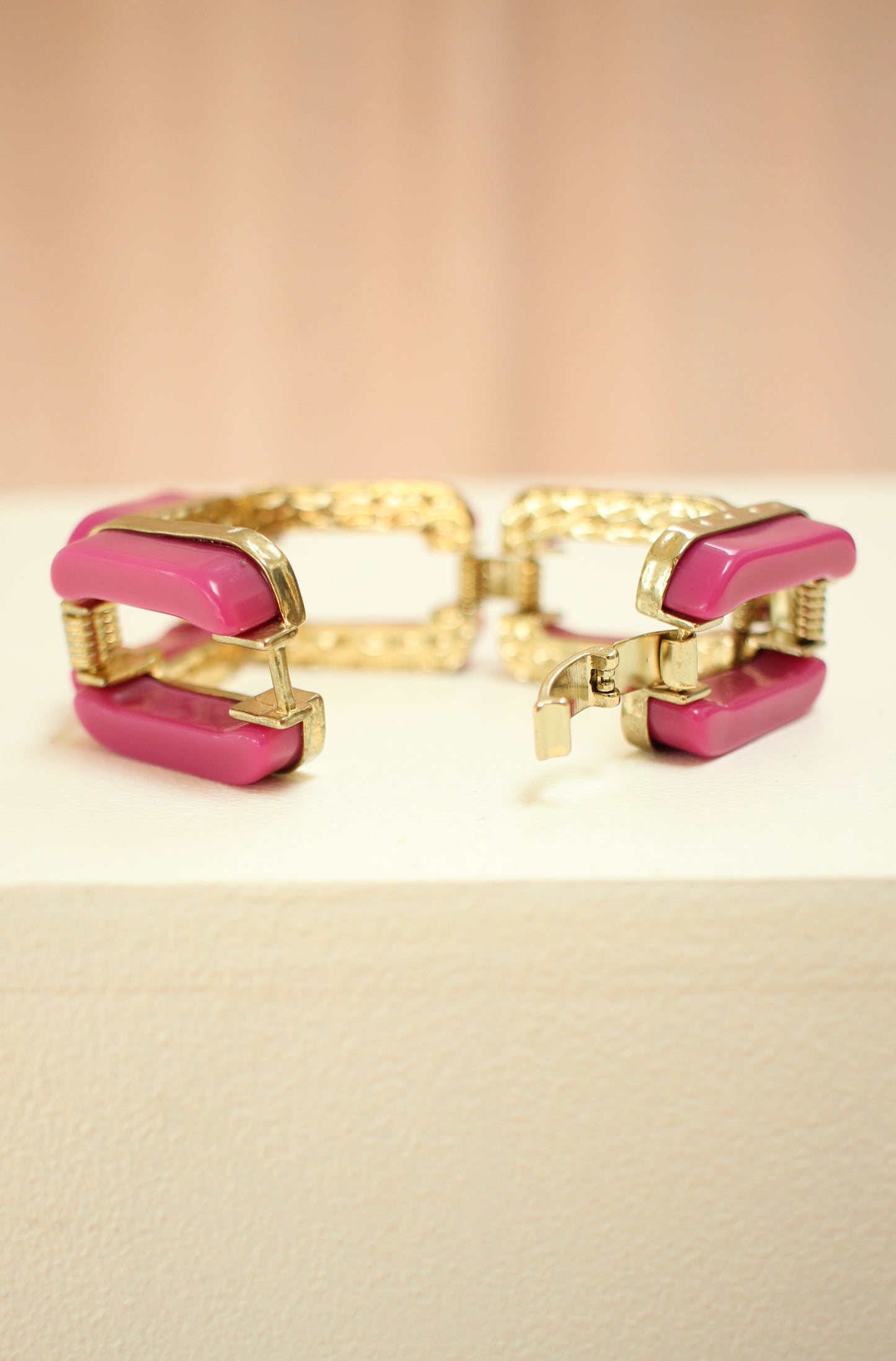 Hot Pink Lucite Bracelet