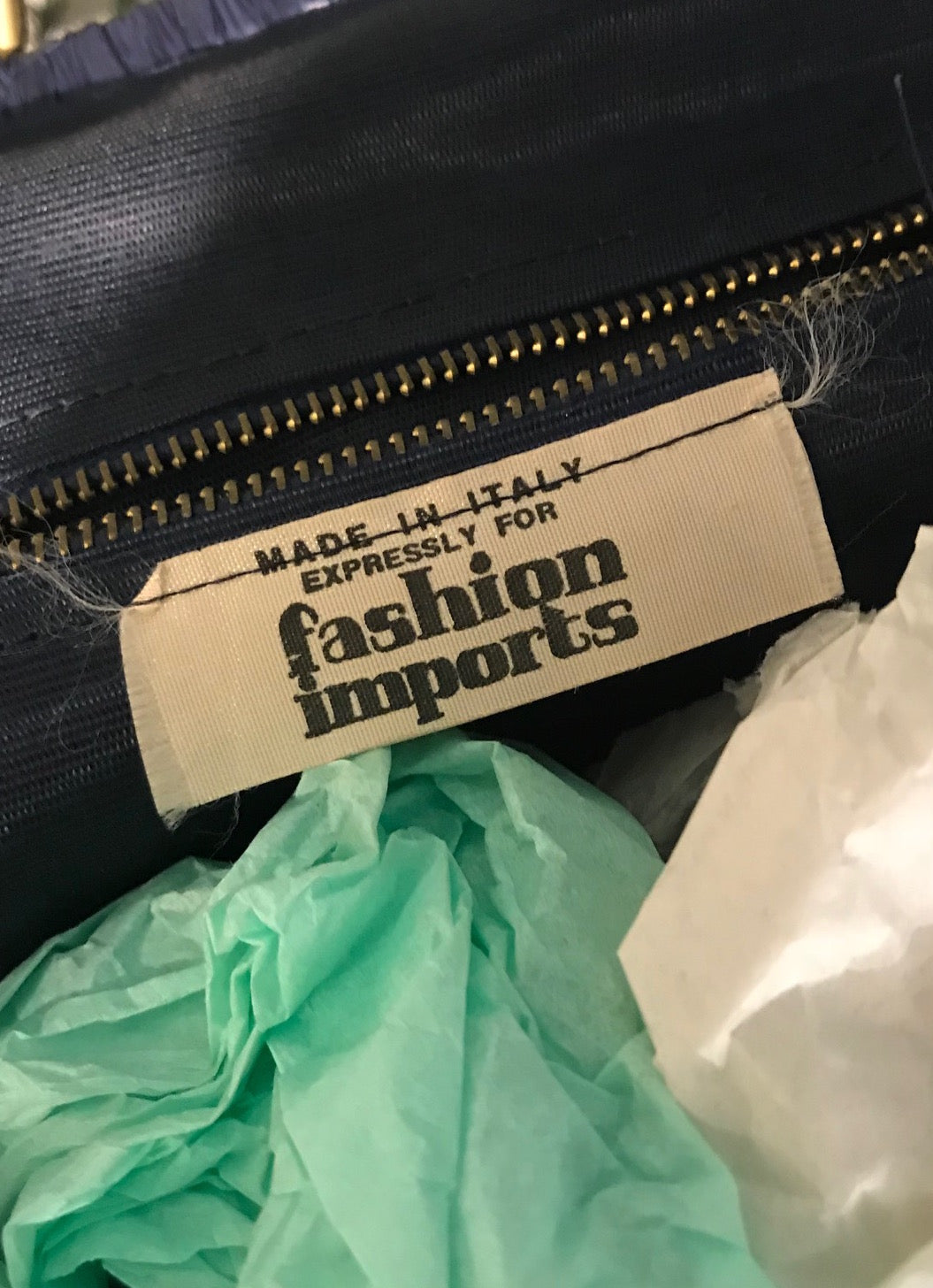 Vintage 1960s-70s Navy Straw Bag with Gold Ball Clasp