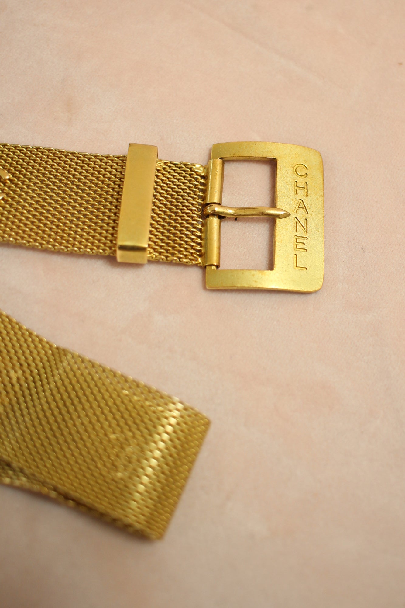 Chanel Iconic 1994 CC Logo Vintage Mesh Belt