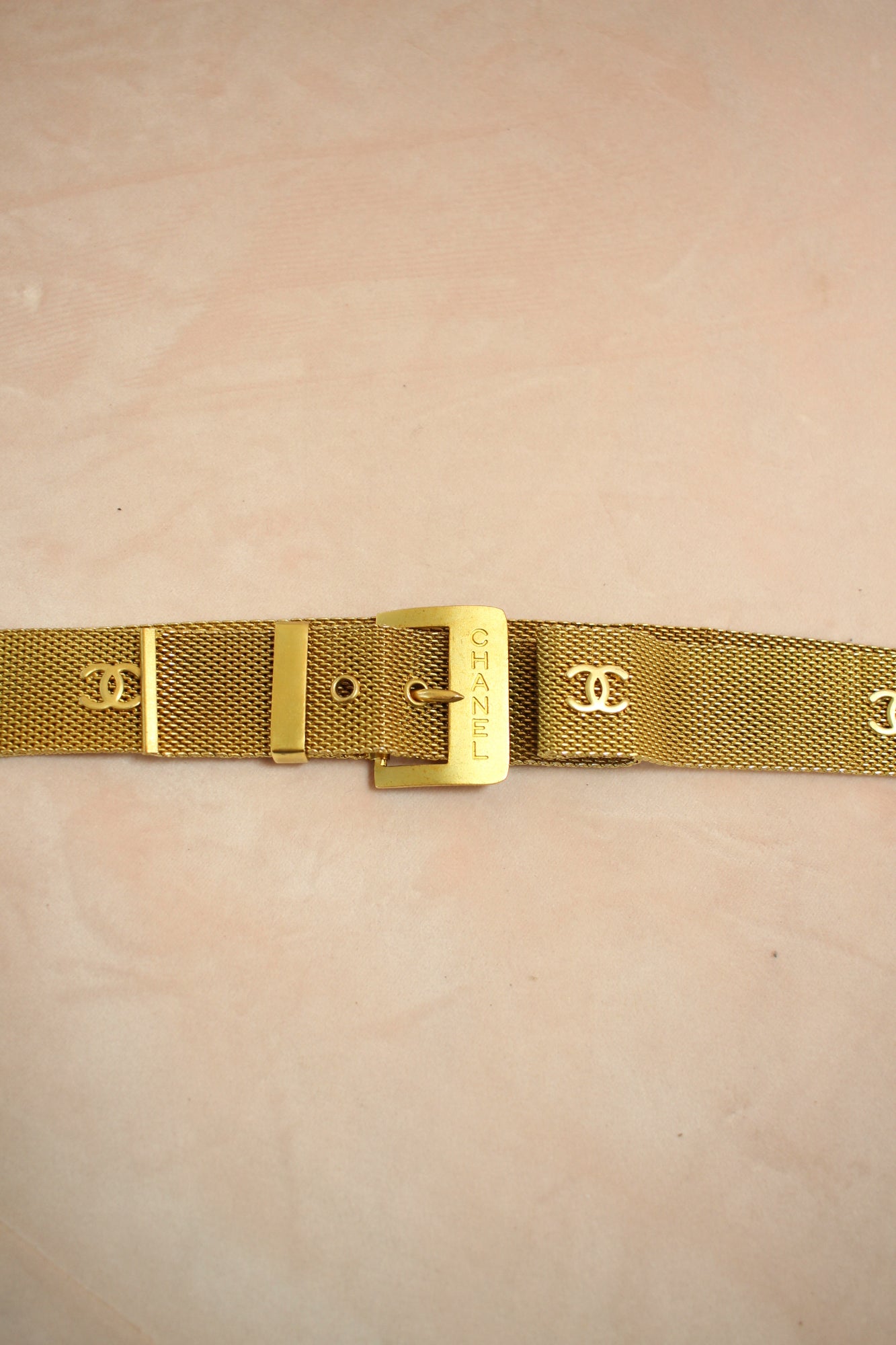 Chanel Iconic 1994 CC Logo Vintage Mesh Belt