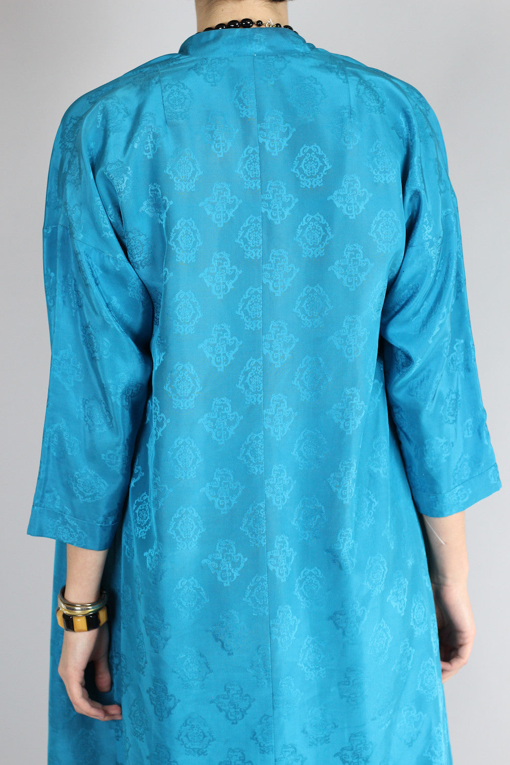 1960s Chinese Silk Coat by Dynasty for I. Magnin