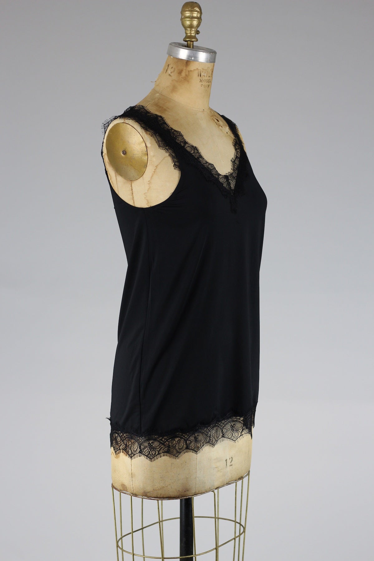 Rosemunde Chantilly Lace Tank in Black
