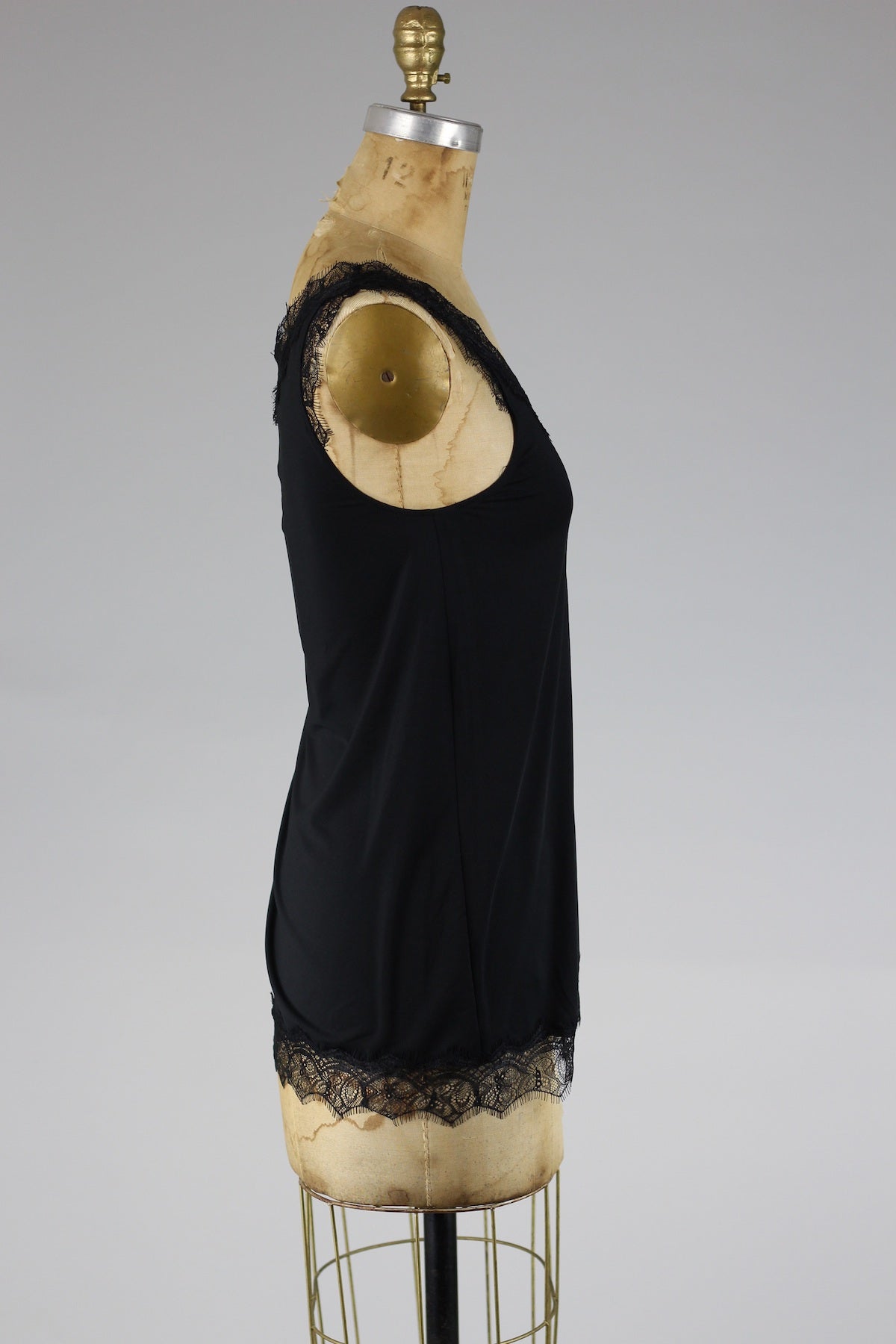Rosemunde Chantilly Lace Tank in Black