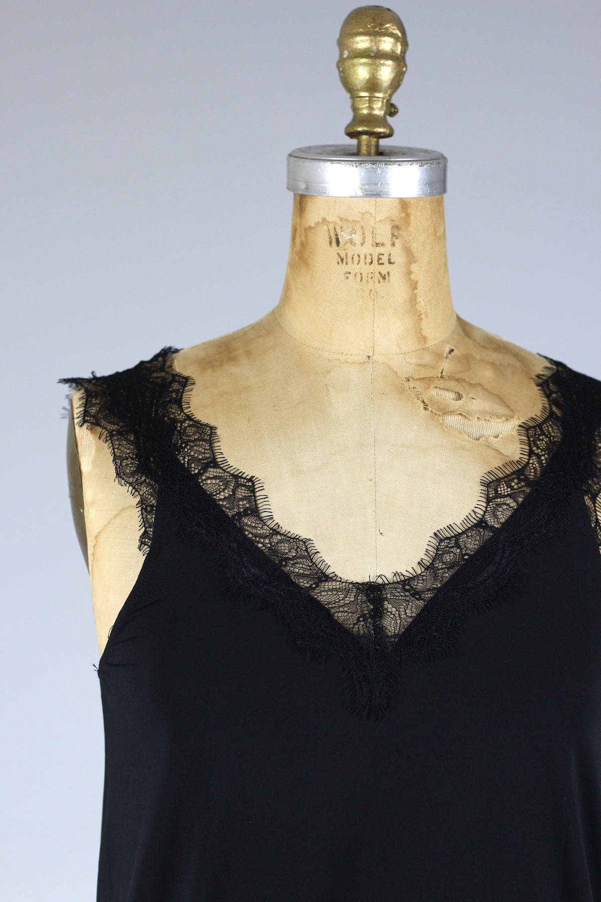 Rosemunde Chantilly Lace Tank in Black