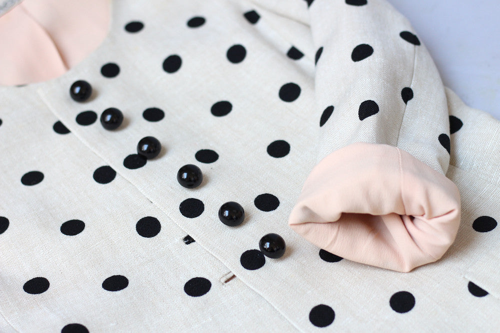 Vintage I.Magnin Polka Dot Blazer