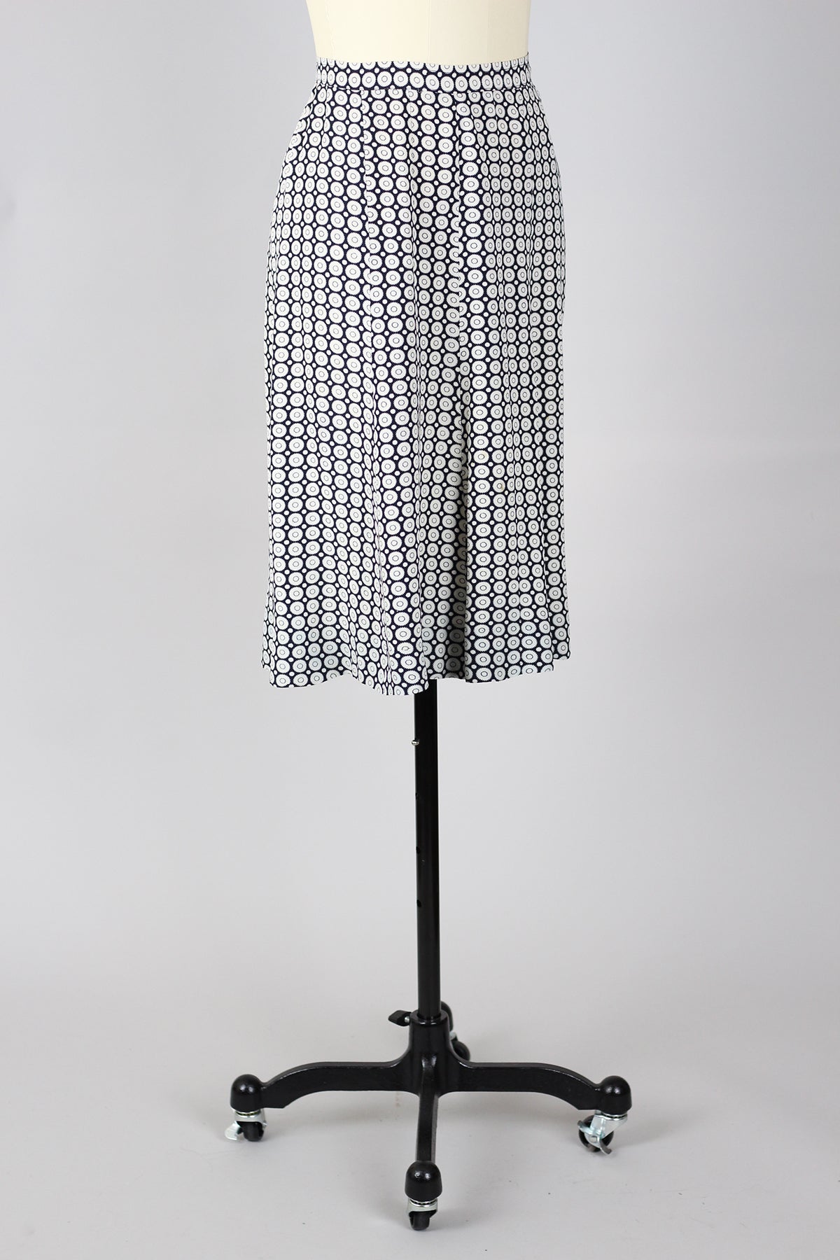 Rare 1940s Novelty Rayon Print Skirt
