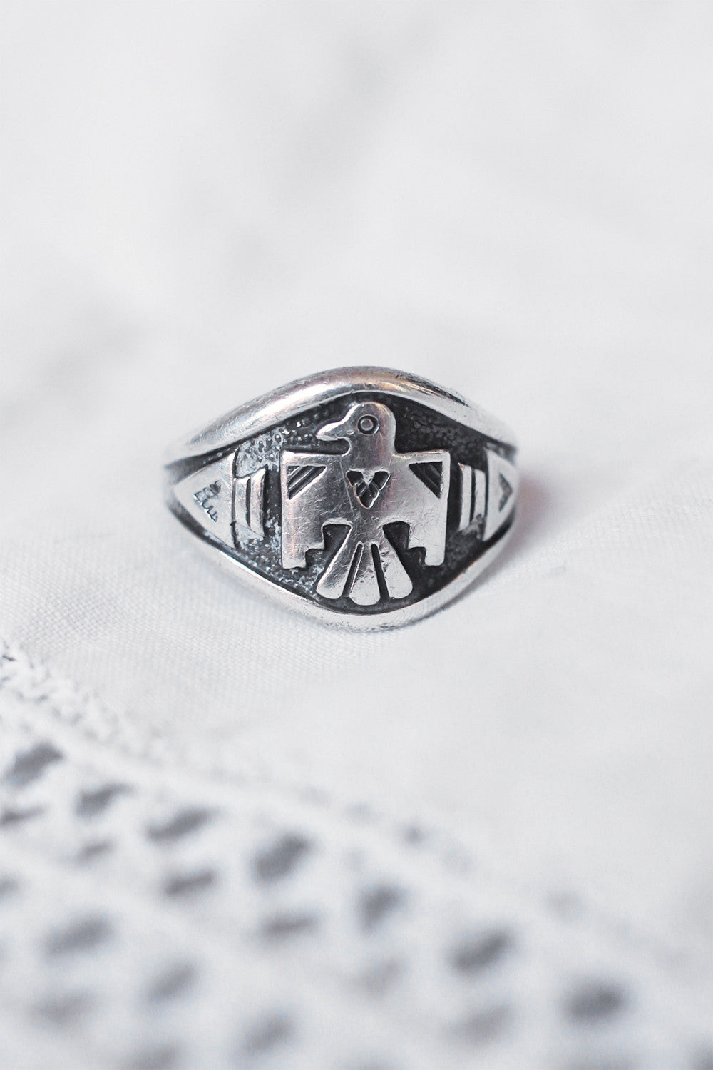 Sterling Silver Vintage Navajo Thunderbird Ring