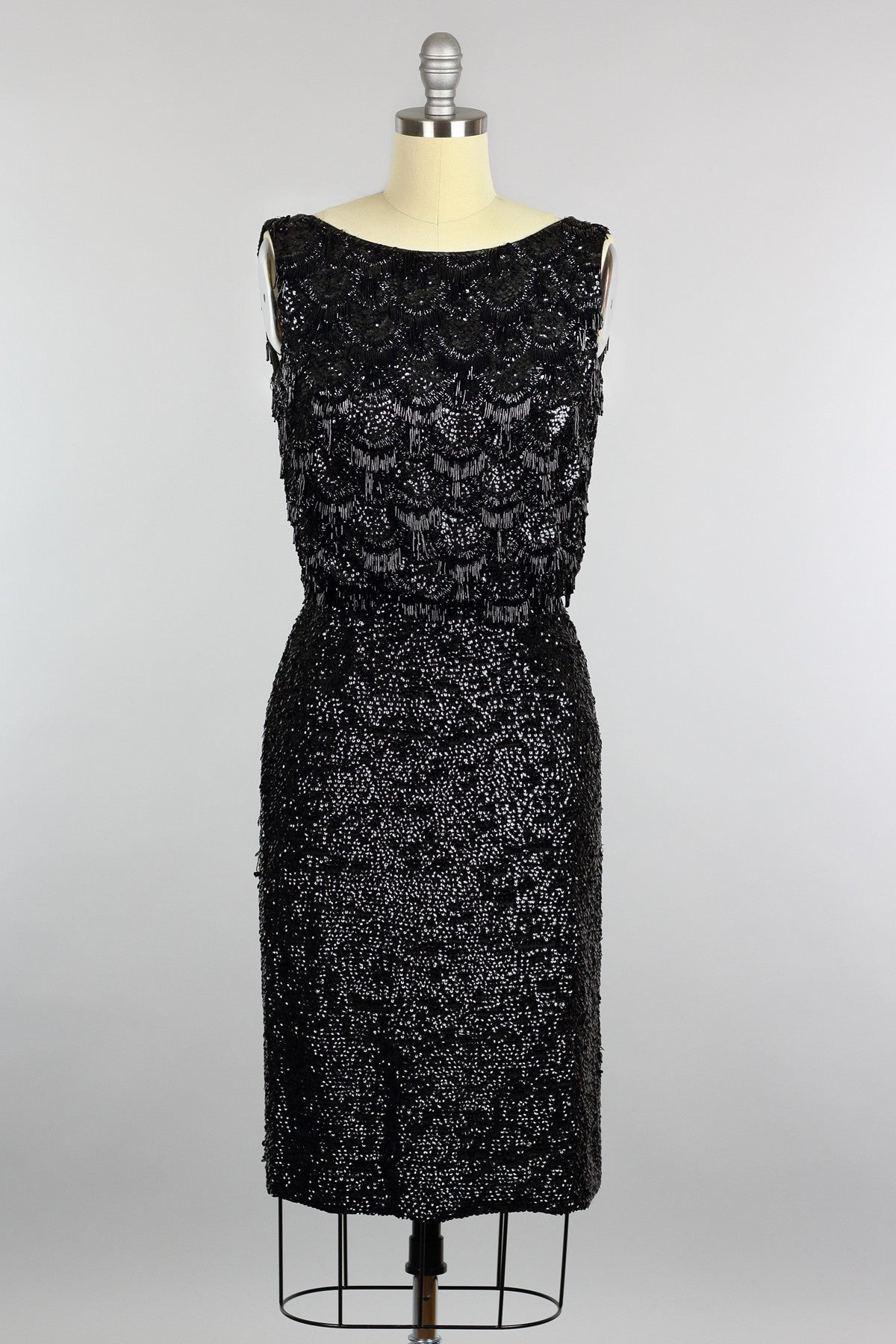 Stunning Vintage 1960s Hand Beaded Black Cocktail Dress Muse Stunning Vintage 1960s Hand Beaded Black Cocktail Dress Muse