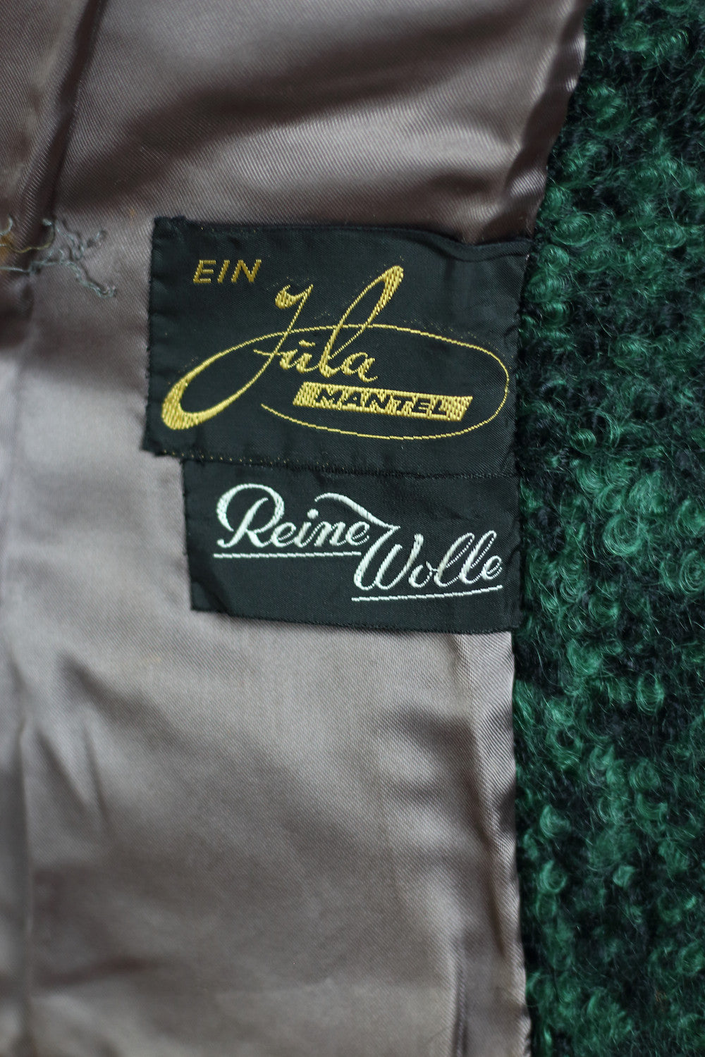 Fabulous 1940s Hunter Green Mohair Jacket