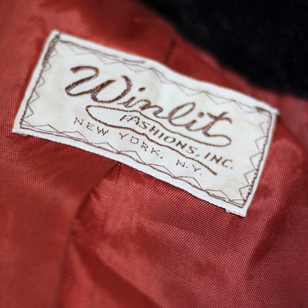 1960s Brown Leather Moto Jacket with Fur Collar