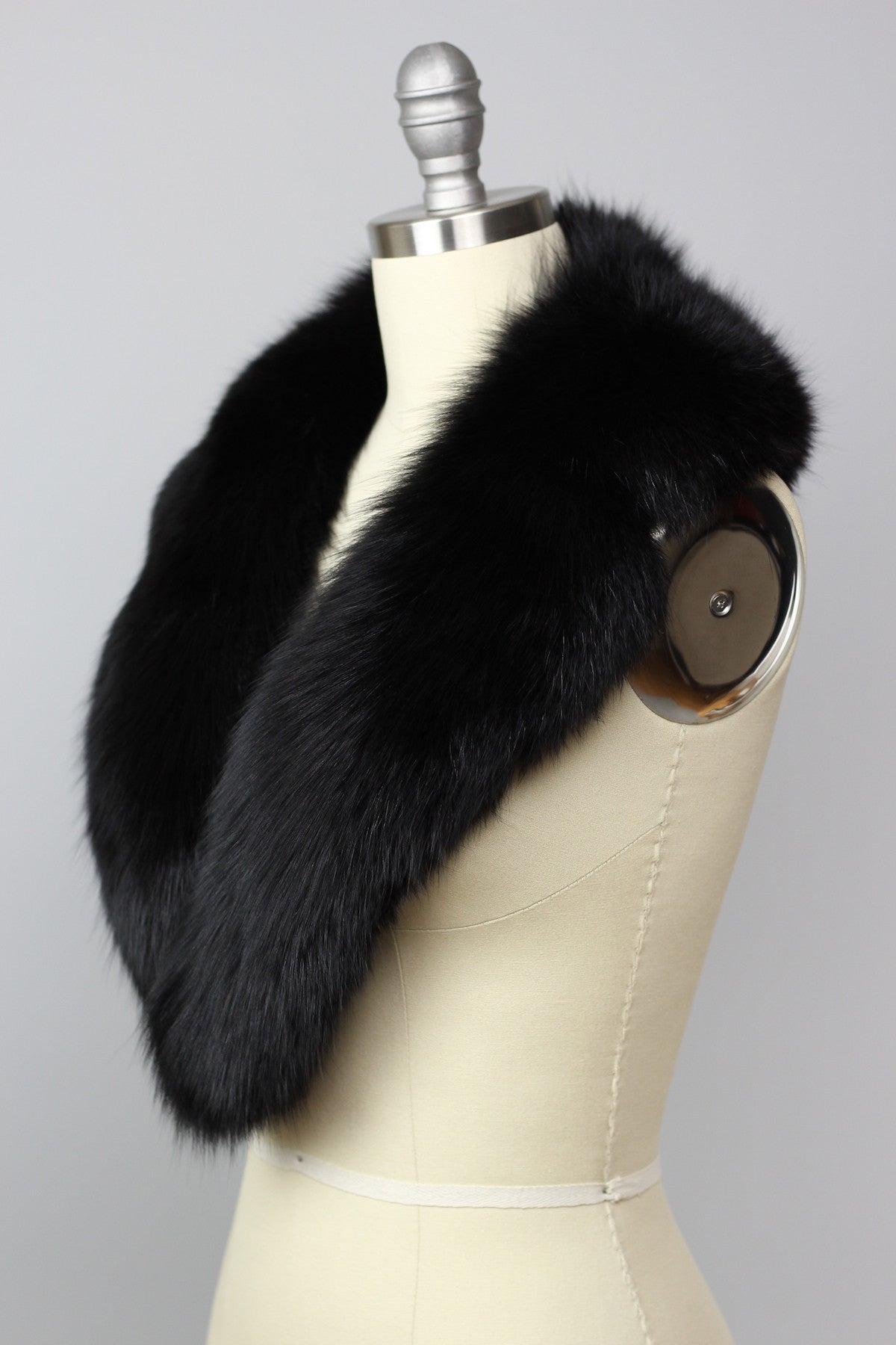 Perfect Vintage Black Fox Fur Collar Wrap