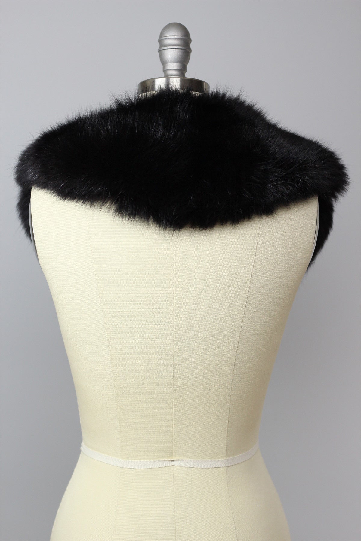 Perfect Vintage Black Fox Fur Collar Wrap
