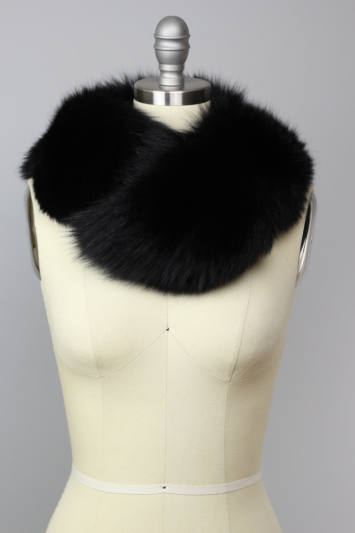 Perfect Vintage Black Fox Fur Collar Wrap