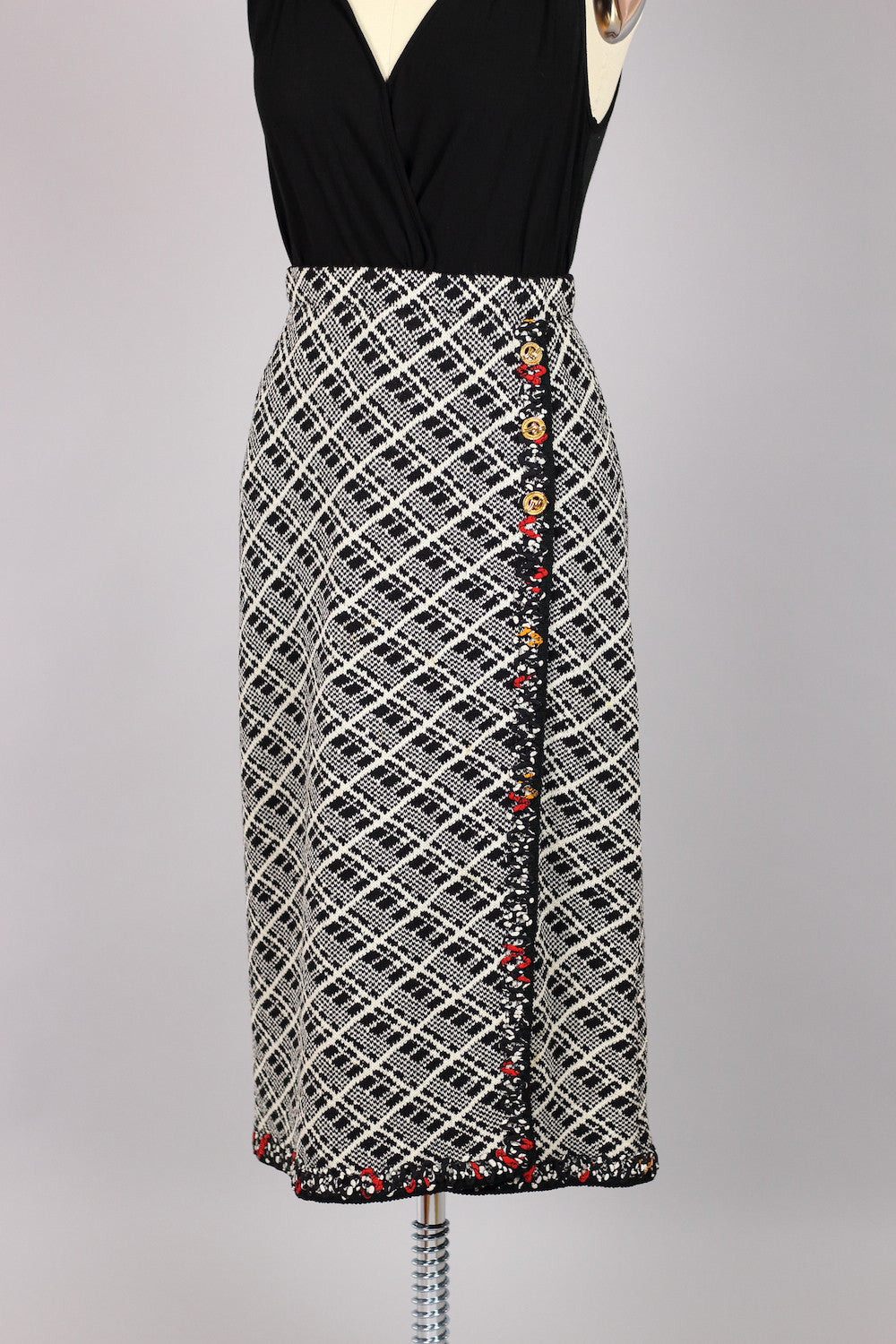 Vintage 1960s Adolfo Herringbone Wool Suit